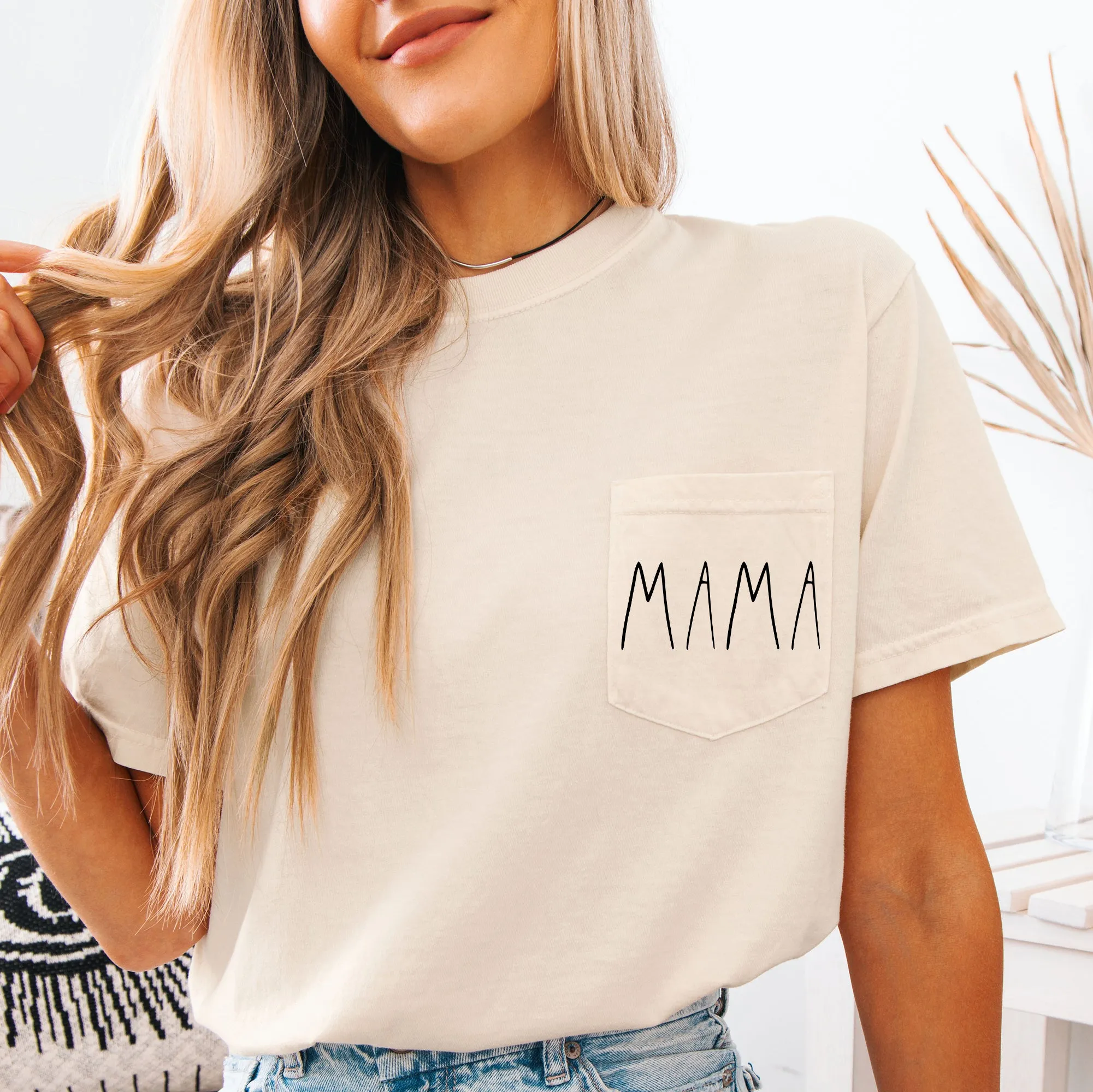 Mama, Minimalist Pocket Tee, Comfort Colors, Mother's Day, Comfort Colors Tshirt sold by Refinery Number One product image thumbnail 3