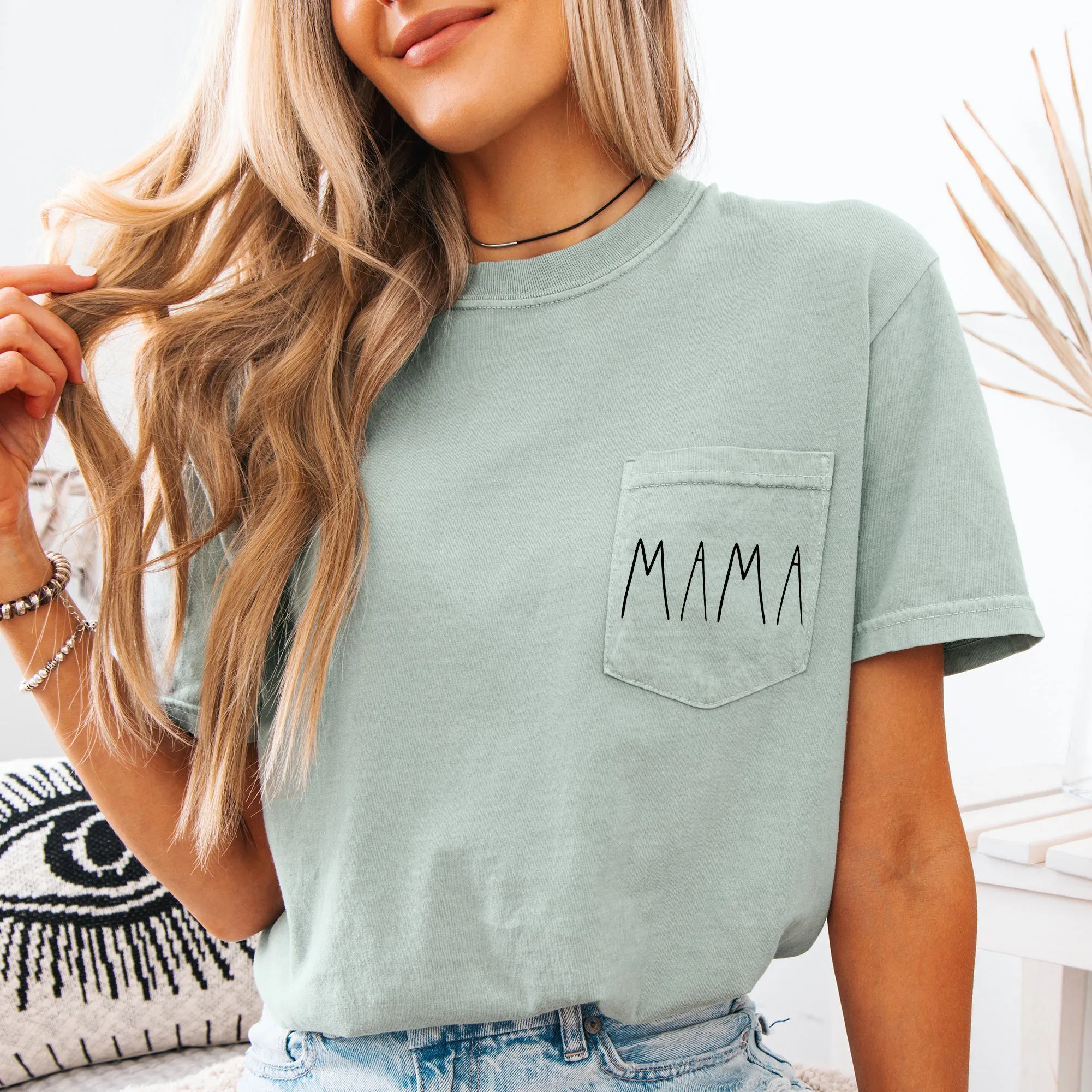 Mama, Minimalist Pocket Tee, Comfort Colors, Mother's Day, Comfort Colors Tshirt sold by Refinery Number One product image thumbnail 5