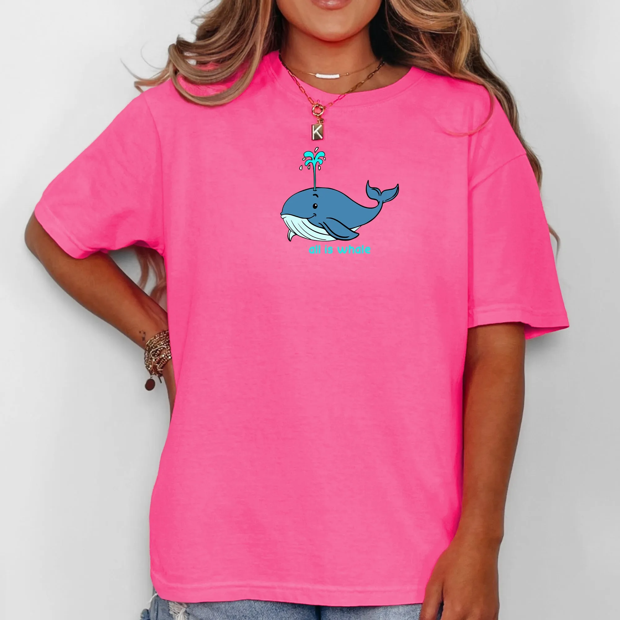 All Is Whale, Cute, Funny, Minimalist, Beach Comfort Colors T-Shirt sold by Refinery Number One product image thumbnail 4