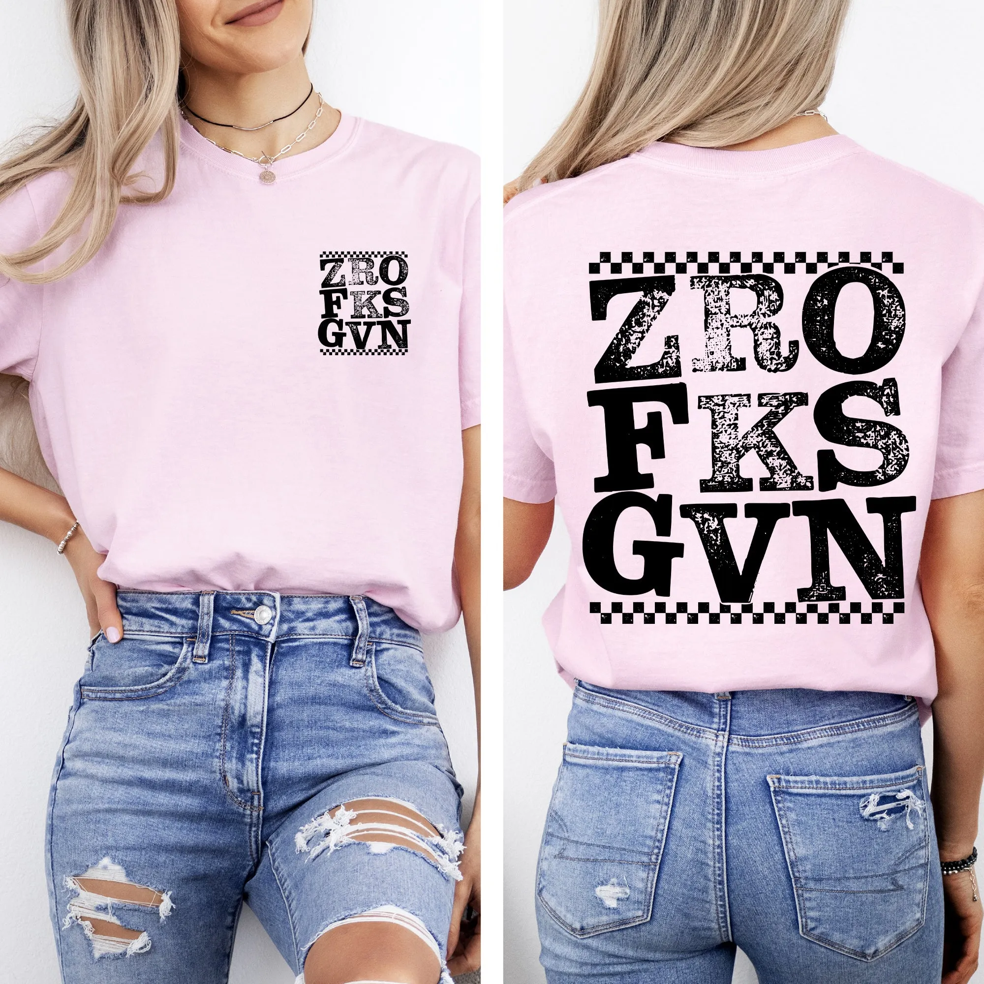Zero Fs Given, Front and Back, Sassy, Sarcastic, Funny, Vulgar, Comfort Colors T-Shirt sold by Refinery Number One product image thumbnail 4