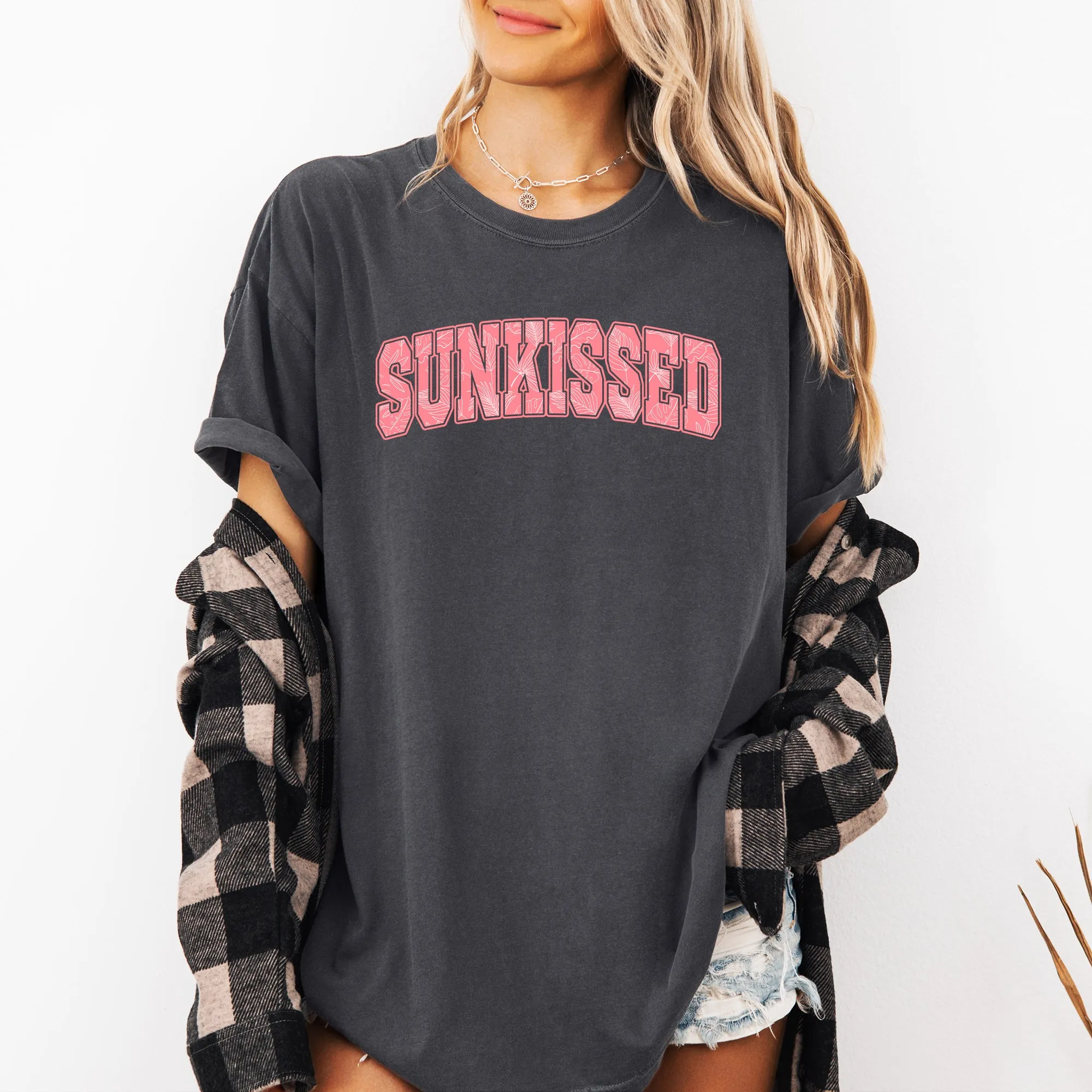 Sunkissed, Varsity, Retro, Palm Trees, Summer, Comfort Colors T-Shirt sold by Refinery Number One product image thumbnail 2