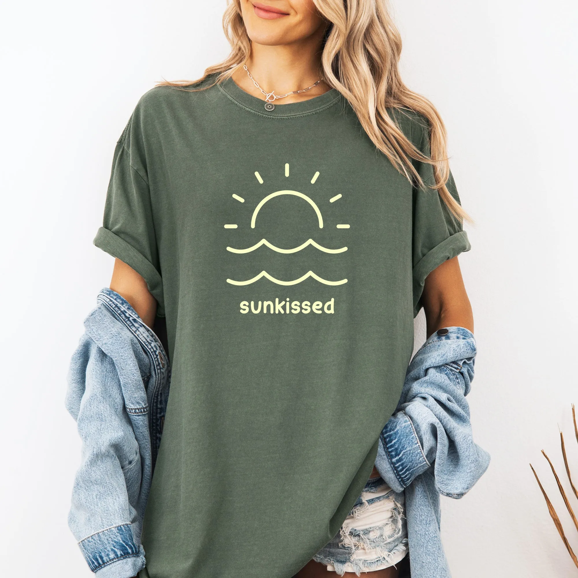 Sunkissed, Retro Minimalist, Sunshine, Beach, Summer, Comfort Colors T-Shirt sold by Refinery Number One product image thumbnail 4