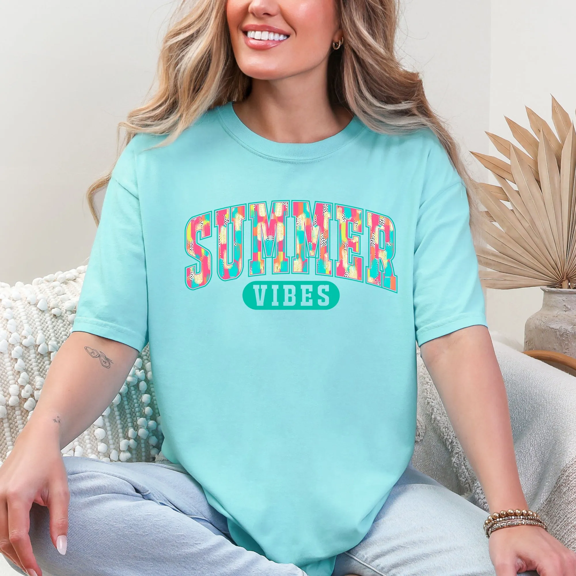 Summer Vibes, Varsity, Retro, Beach, Comfort Colors T-Shirt sold by Refinery Number One product image thumbnail 2