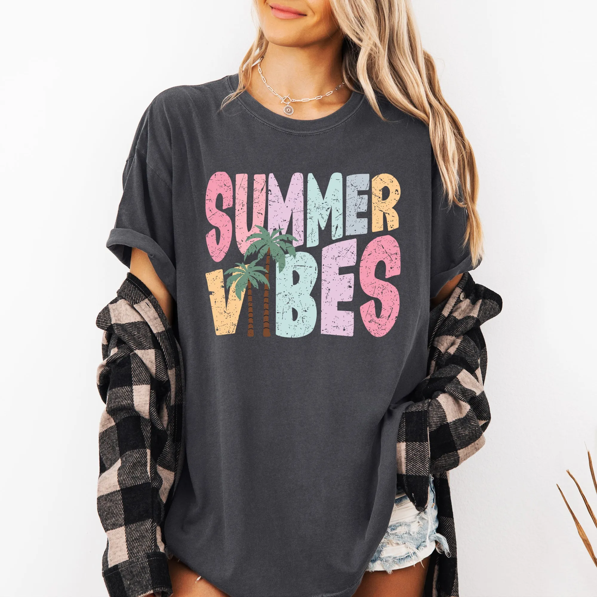 Summer Vibes, Retro, Colorful, Beach, Comfort Colors T-Shirt sold by Refinery Number One product image thumbnail 3