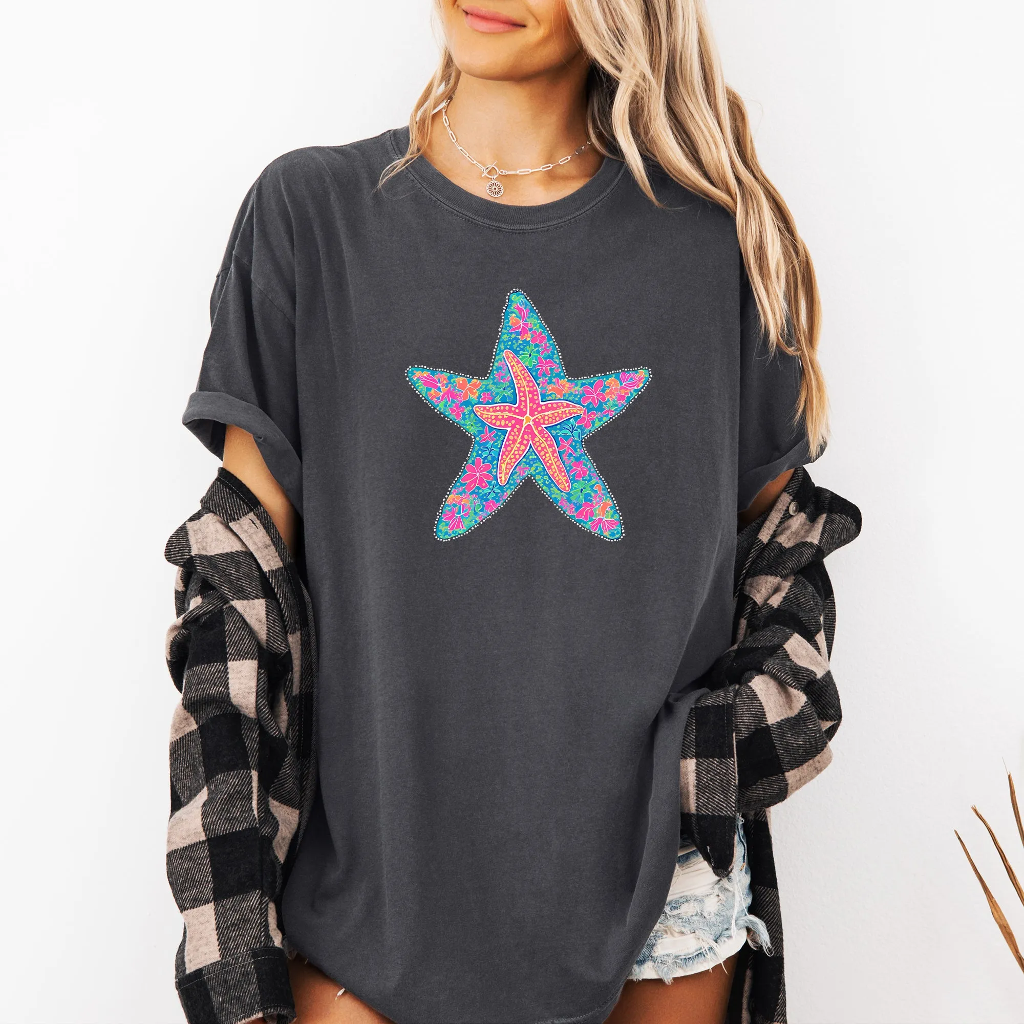 Starfish, Sea Life, Summer, Beach, Comfort Colors T-Shirt sold by Refinery Number One product image thumbnail 3