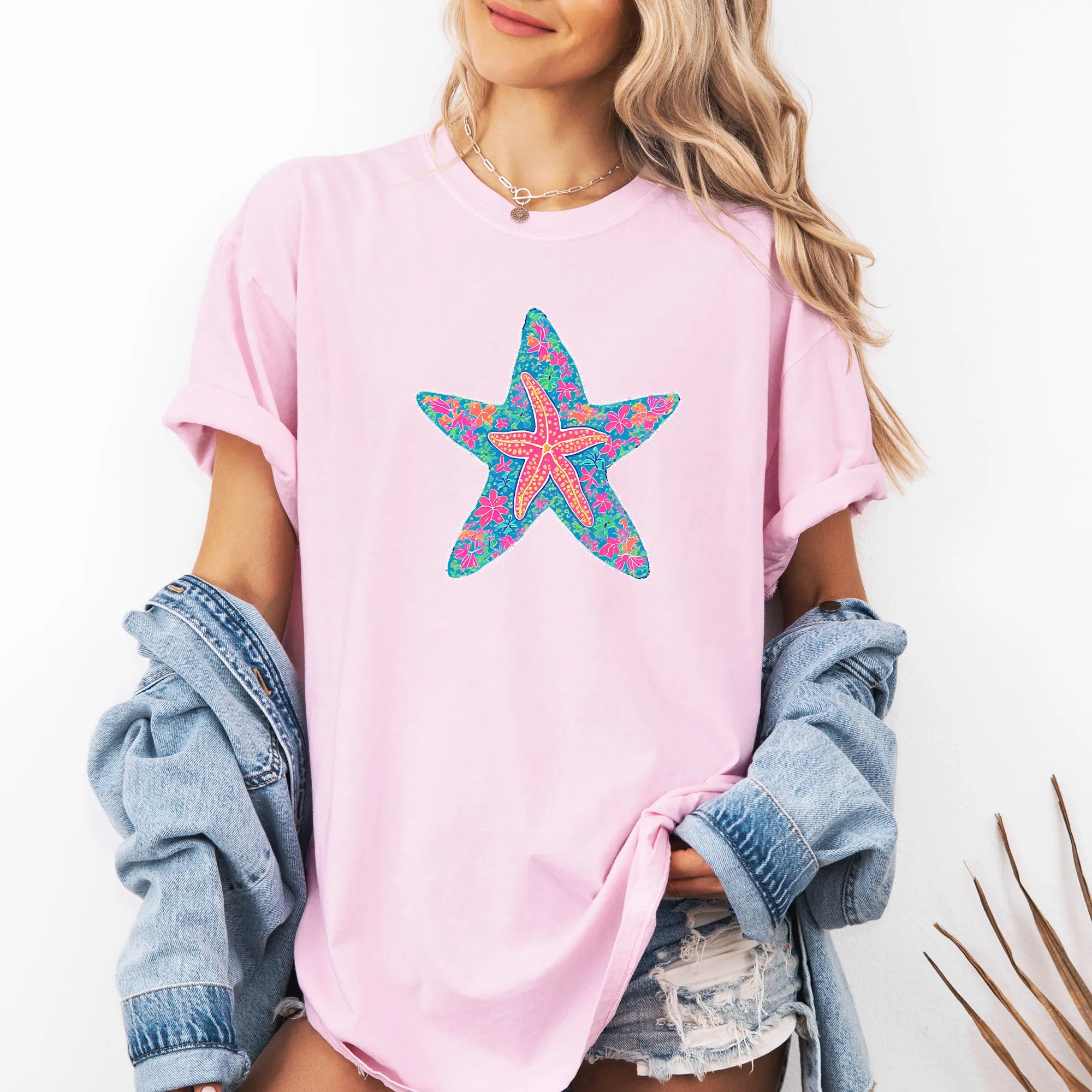 Starfish, Sea Life, Summer, Beach, Comfort Colors T-Shirt sold by Refinery Number One product image thumbnail 2