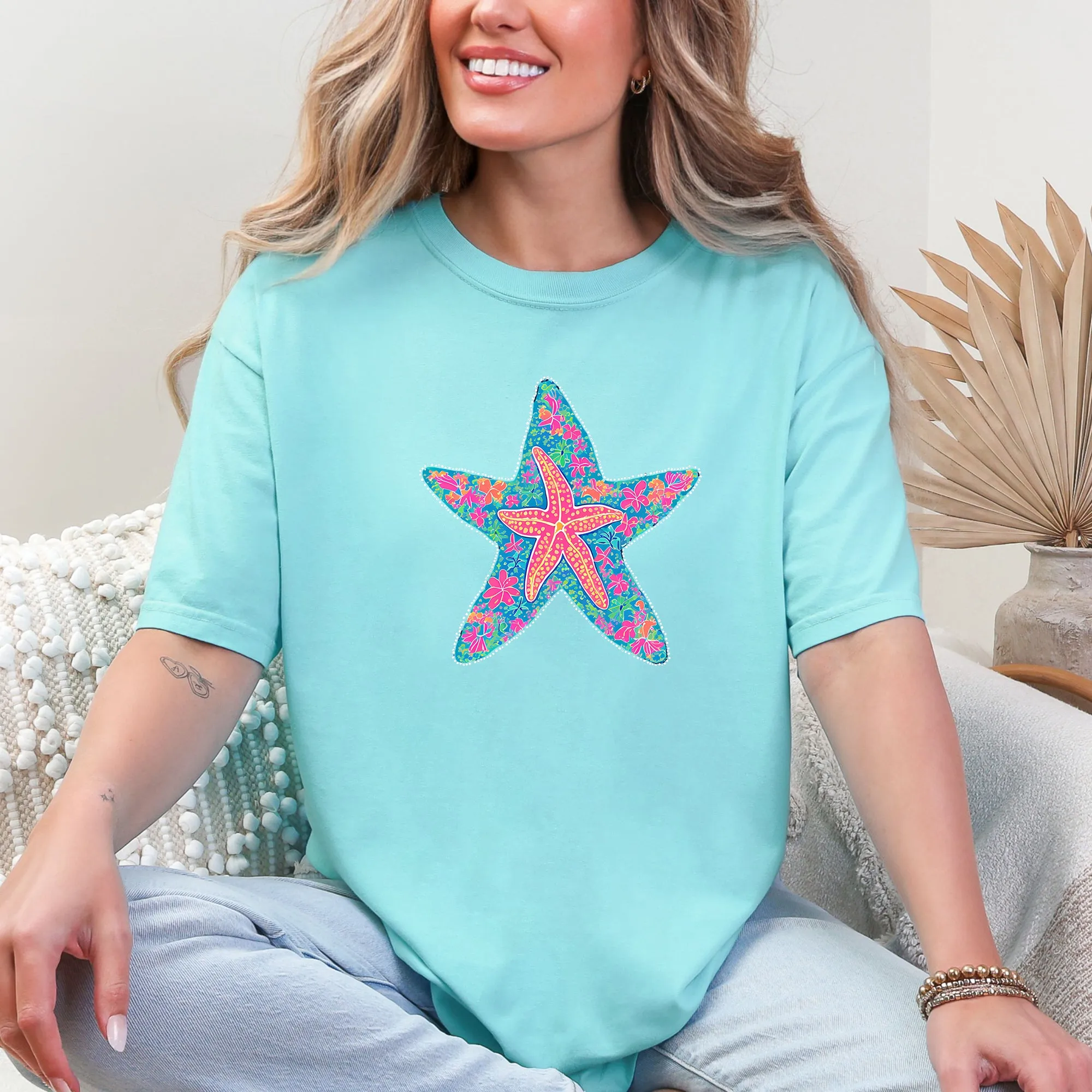 Starfish, Sea Life, Summer, Beach, Comfort Colors T-Shirt sold by Refinery Number One