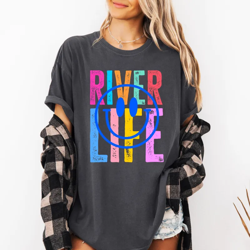 River Life, Float, Summer, River Rat, Retro, Comfort Colors T-Shirt sold by Refinery Number One