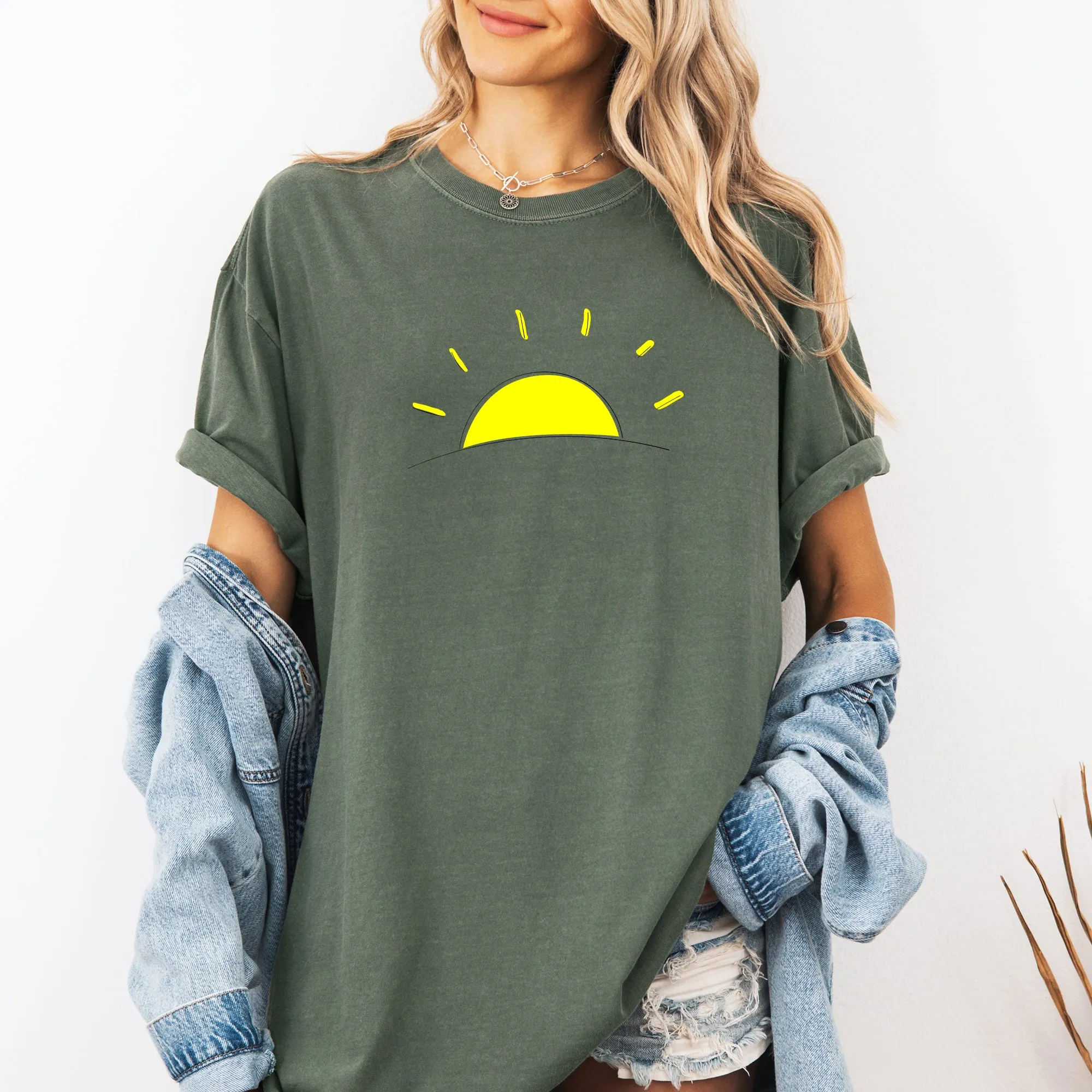 Retro Minimalist Sunset, Beach, Summer Comfort Colors T-Shirt sold by Refinery Number One product image thumbnail 3