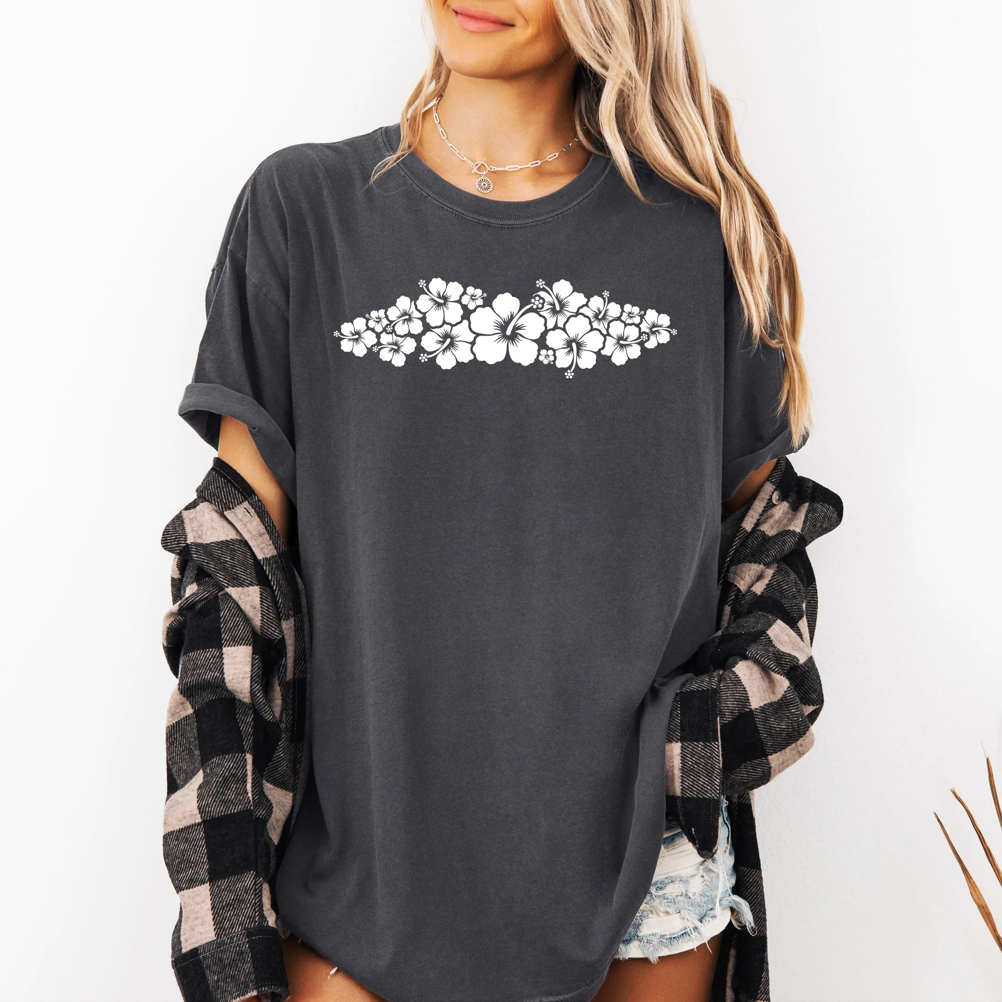 Retro Hibiscus Minimalist, Beach, Summer, Flowers, Comfort Colors T-Shirt sold by Refinery Number One product image thumbnail 4
