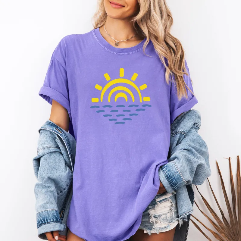 Minimalist Sunset Summer Beach, Comfort Colors T-Shirt sold by Refinery Number One