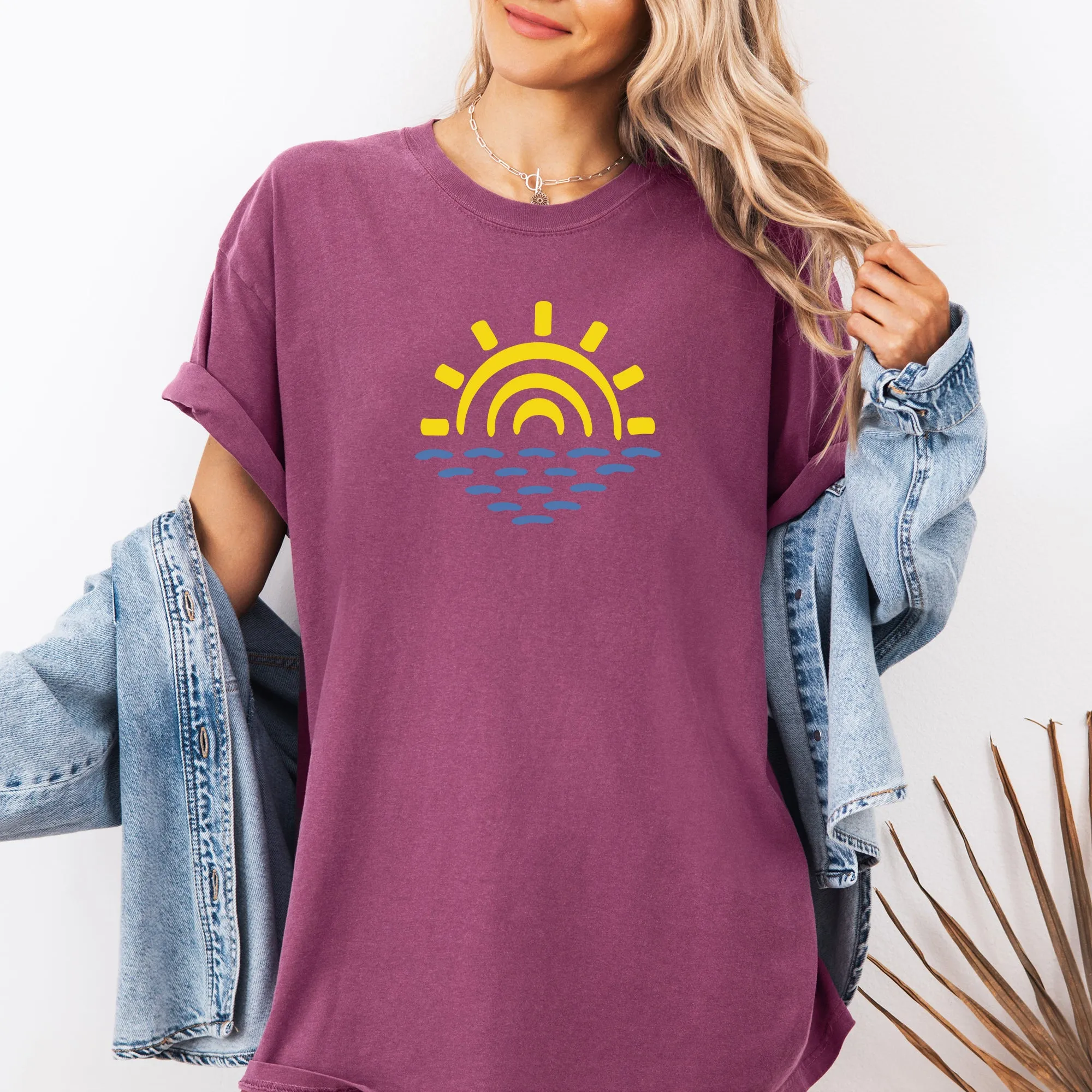 Minimalist Sunset Summer Beach, Comfort Colors T-Shirt sold by Refinery Number One product image thumbnail 5