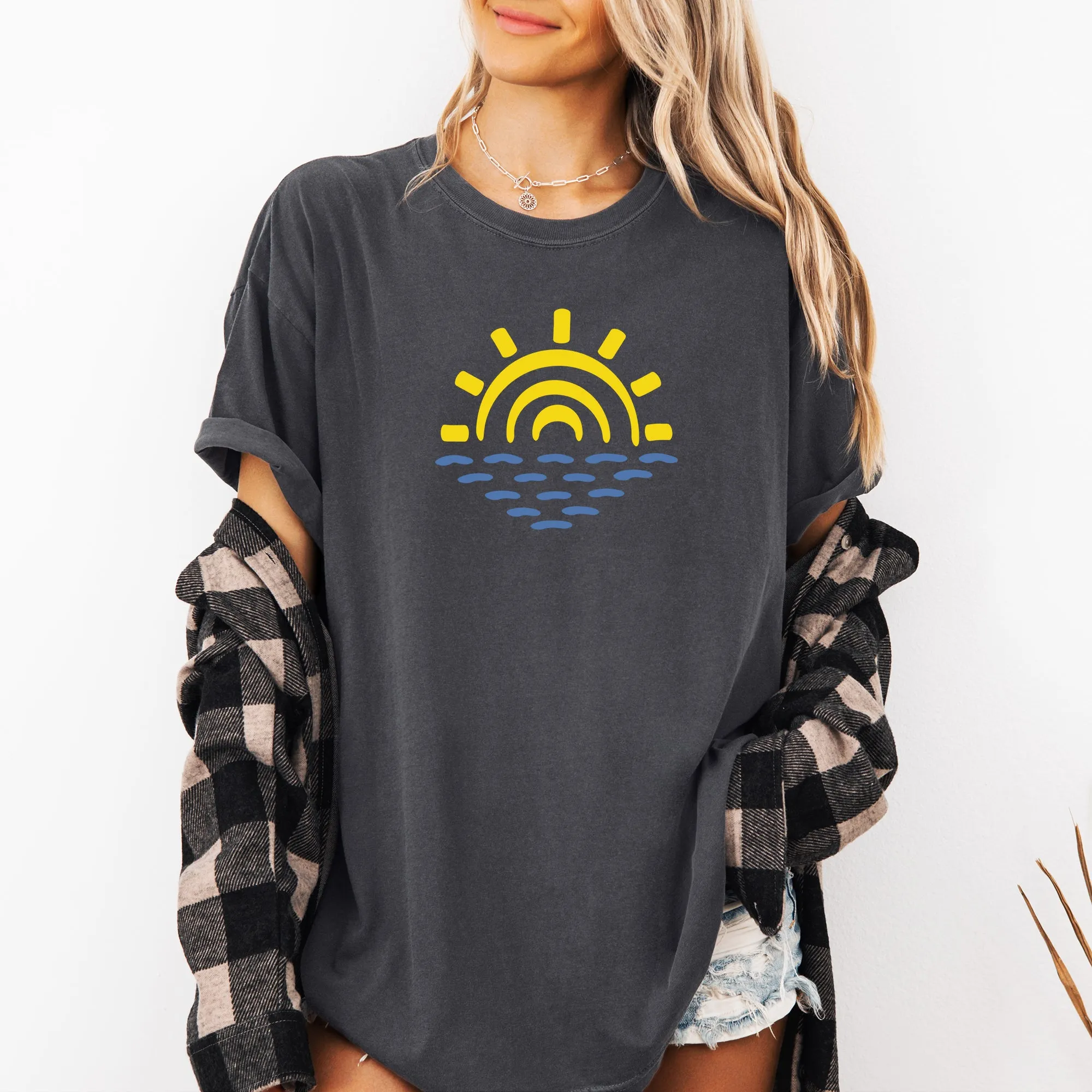 Minimalist Sunset Summer Beach, Comfort Colors T-Shirt sold by Refinery Number One product image thumbnail 2