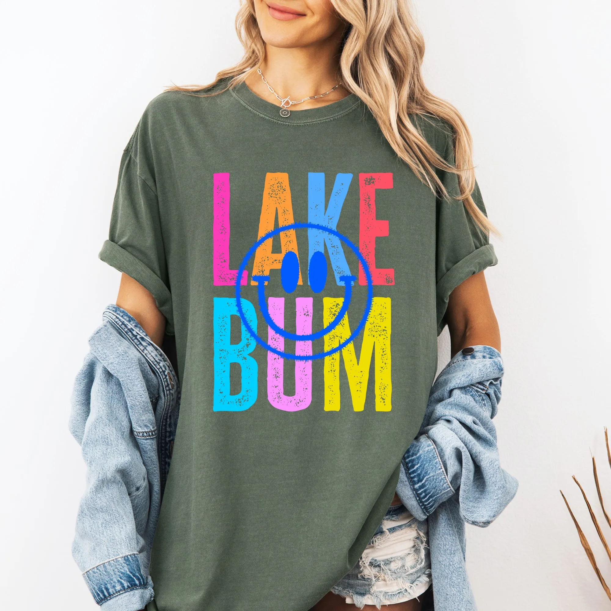 Lake Bum Summer Lake Life Retro Vintage Vibes By The Waterside Sunlit Memories Comfort Colors Tee sold by Refinery Number One product image thumbnail 2