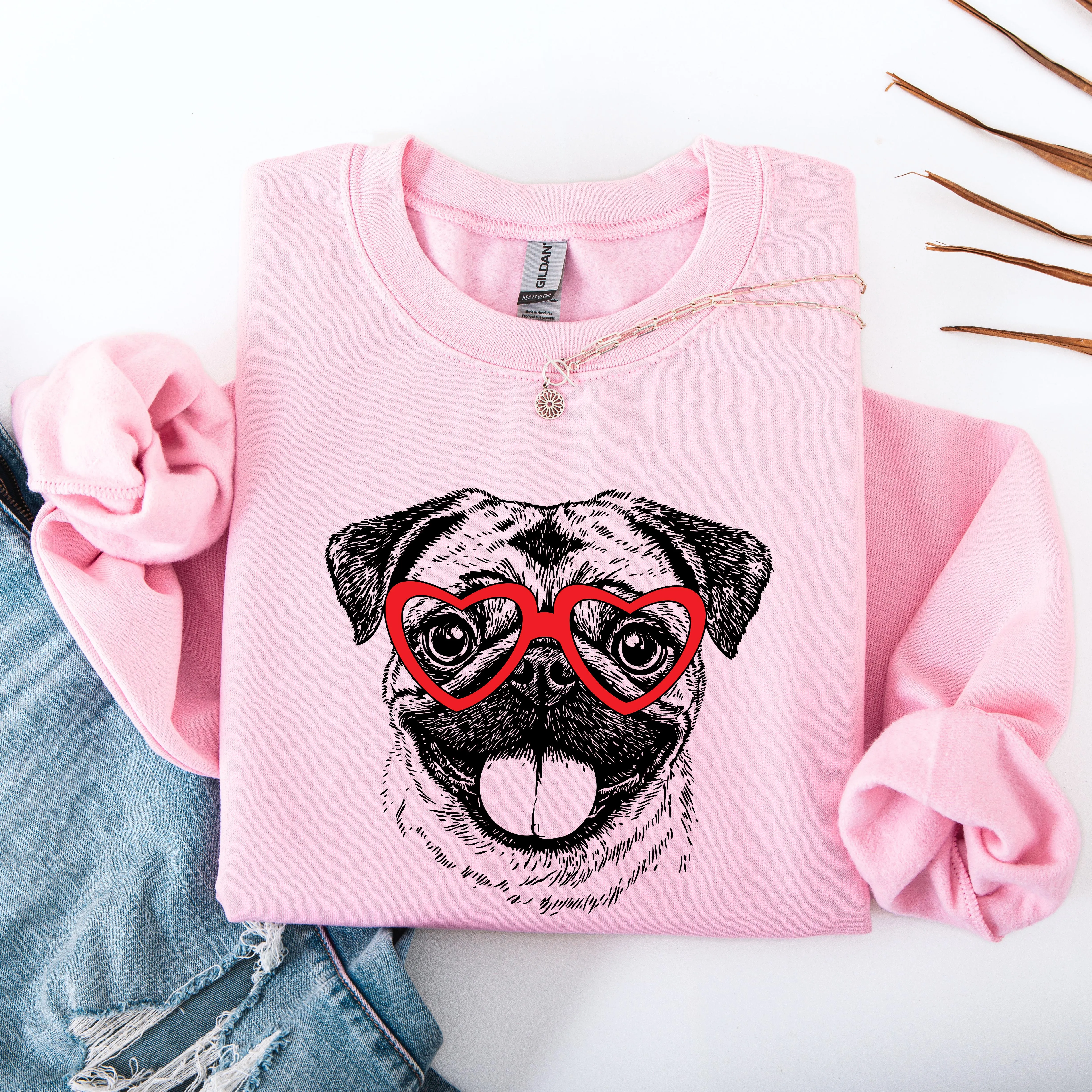 Pug, Dog Lover Apparel, Pet, Dog Breed, Cute Sweatshirt sold by Refinery Number One product image thumbnail 2