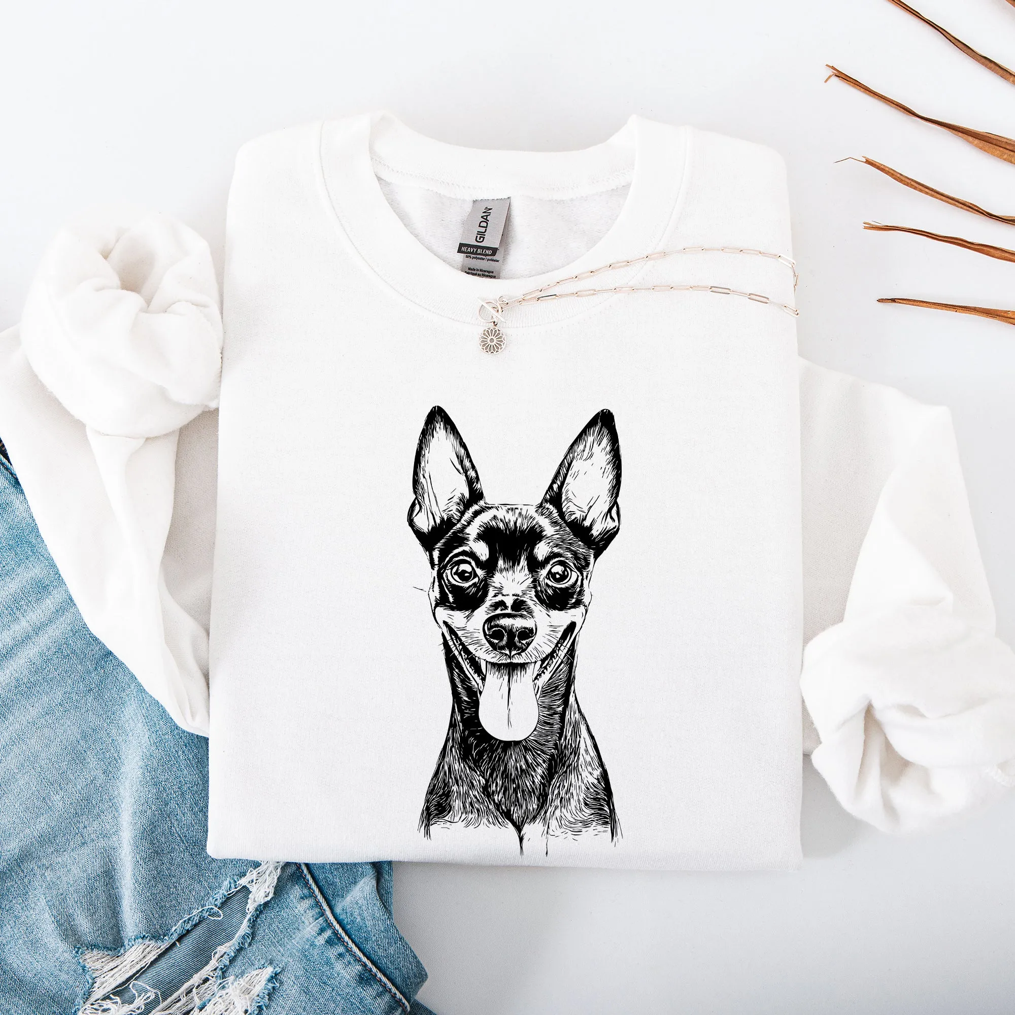 Miniature Pinscher, Min Pin, Dog Lover Apparel, Pet, Dog Breed, Cute Sweatshirt sold by Refinery Number One product image thumbnail 4