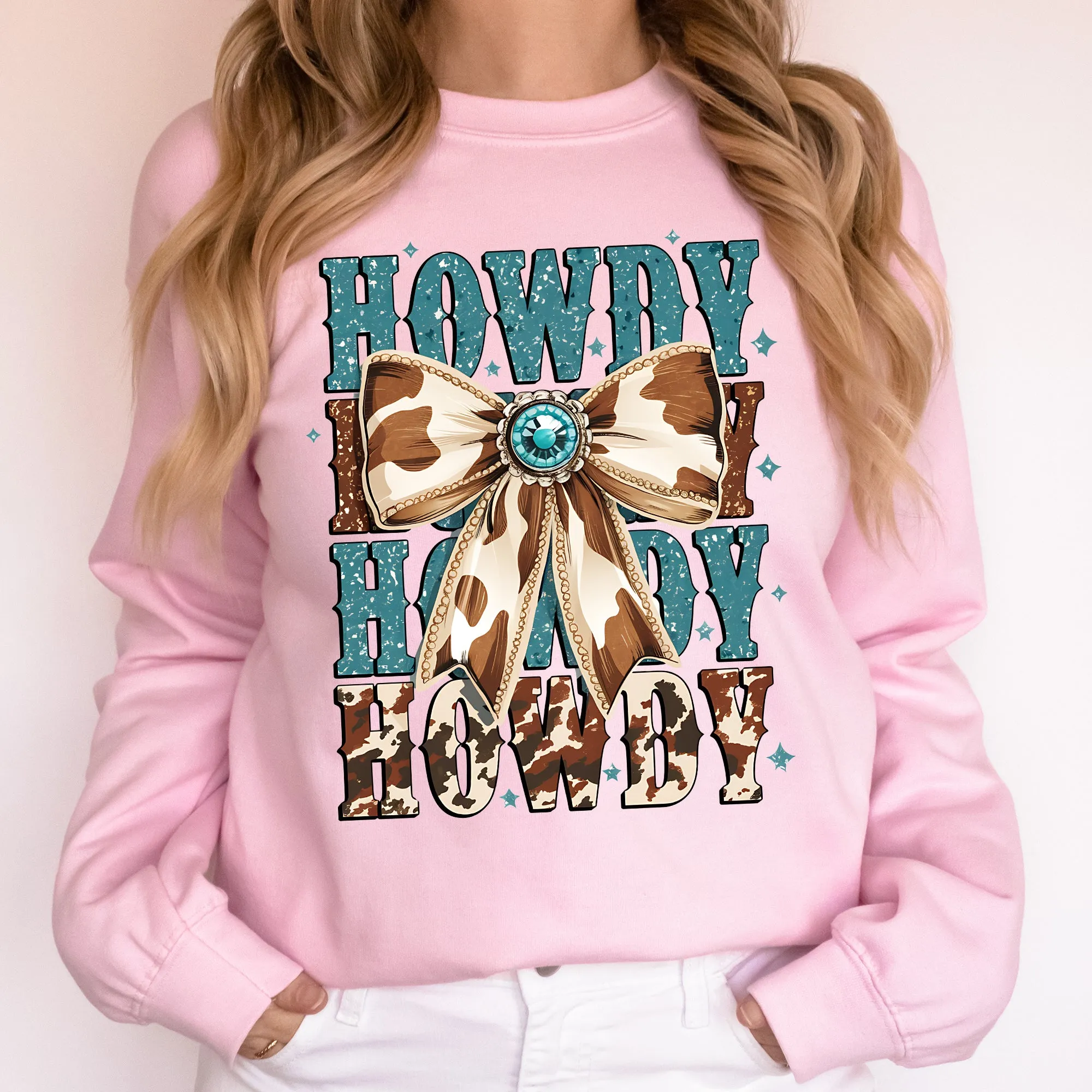 Howdy, Western, Cow Print, Cowboy, Cowgirl, Country Sweatshirt sold by Refinery Number One product image thumbnail 5