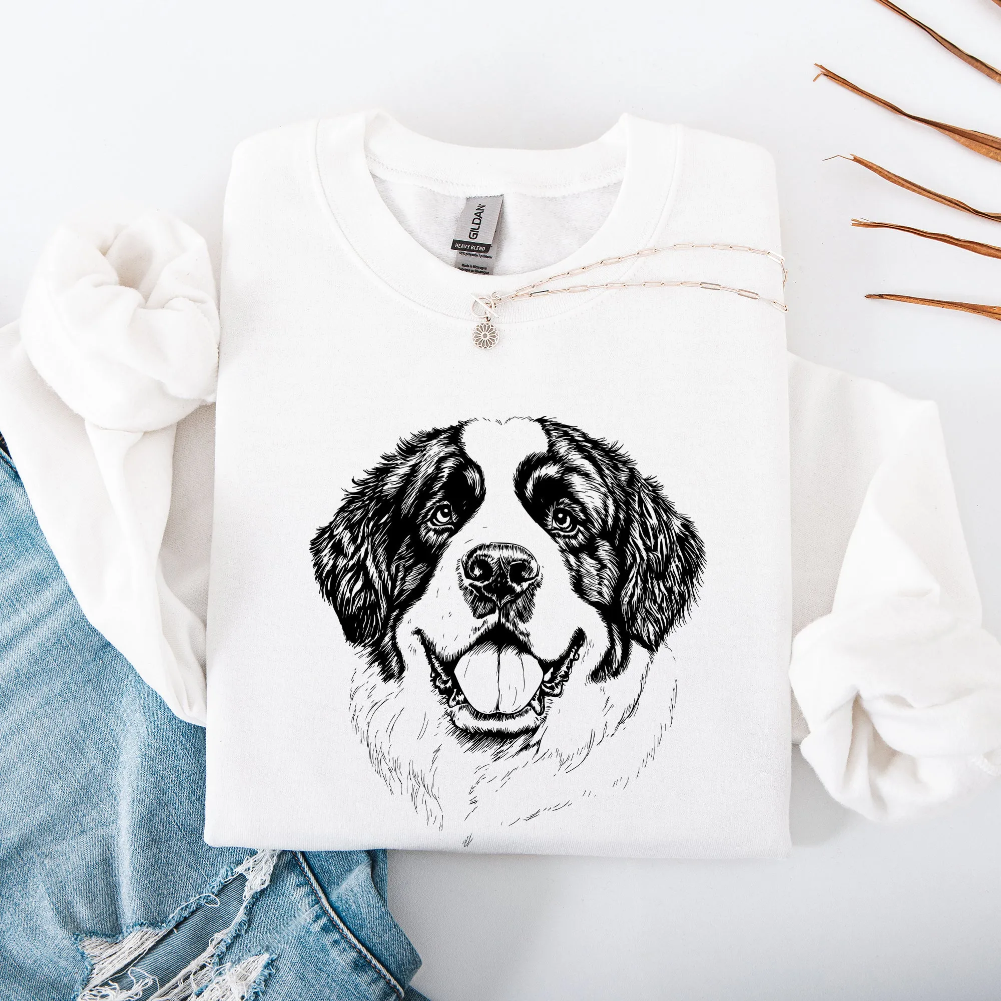 Saint Bernard, Dog Lover Apparel, Pet, Dog Breed, Cute Sweatshirt sold by Refinery Number One product image thumbnail 4
