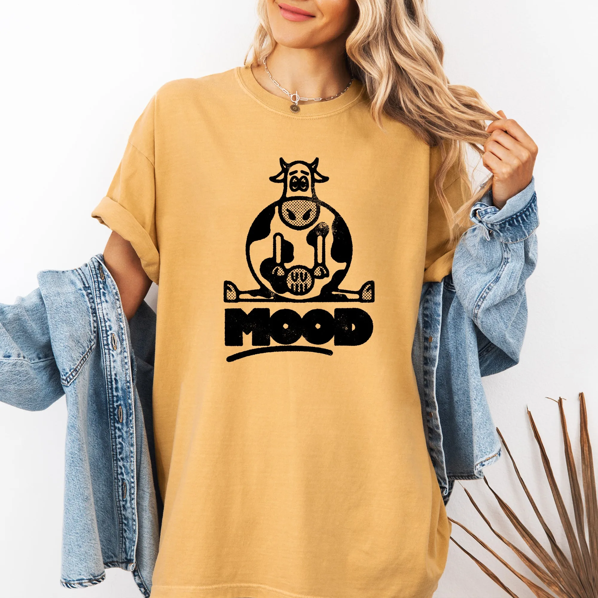 Moo'd, Cow, Funny, Moody, Mental Health, Positivity Tshirt Comfort Colors T-Shirt sold by Refinery Number One product image thumbnail 3