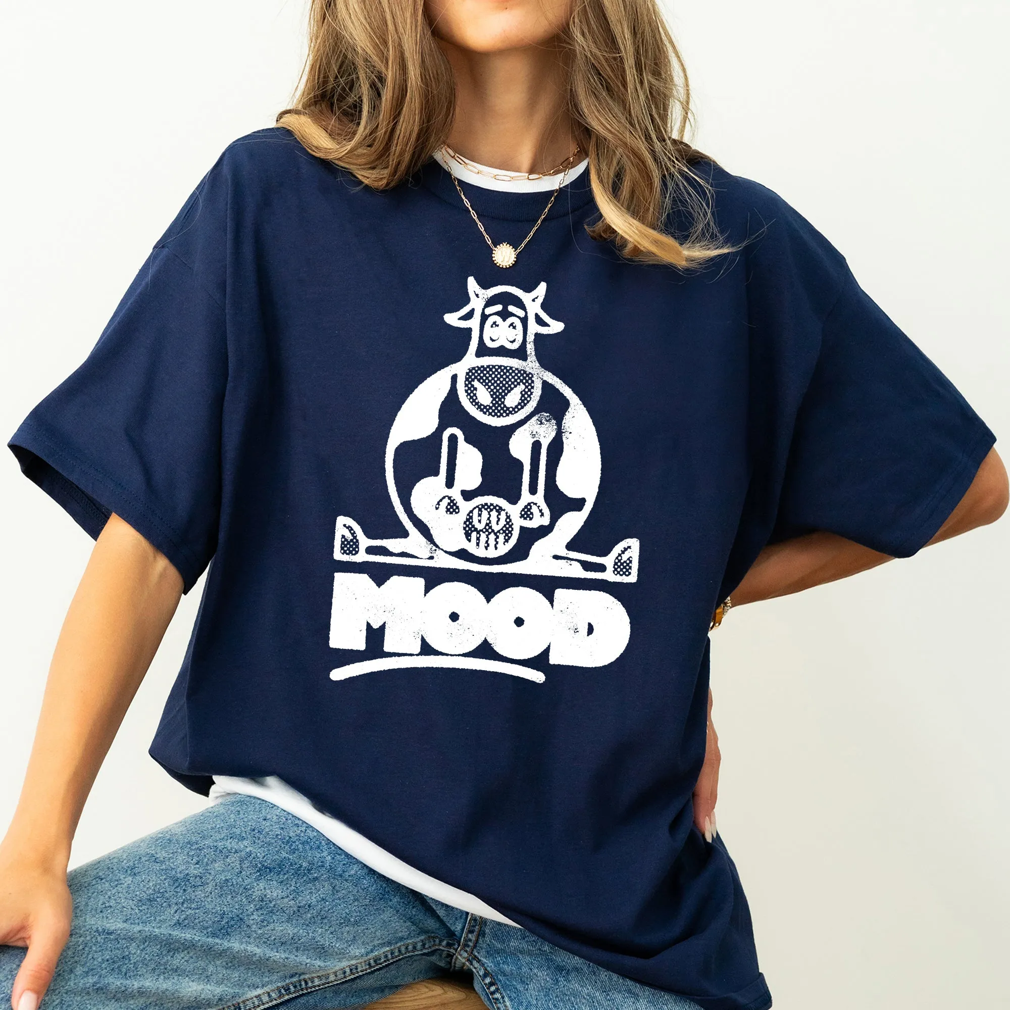 Moo'd, Cow, Funny, Moody, Mental Health, Positivity Tshirt Comfort Colors T-Shirt sold by Refinery Number One product image thumbnail 5