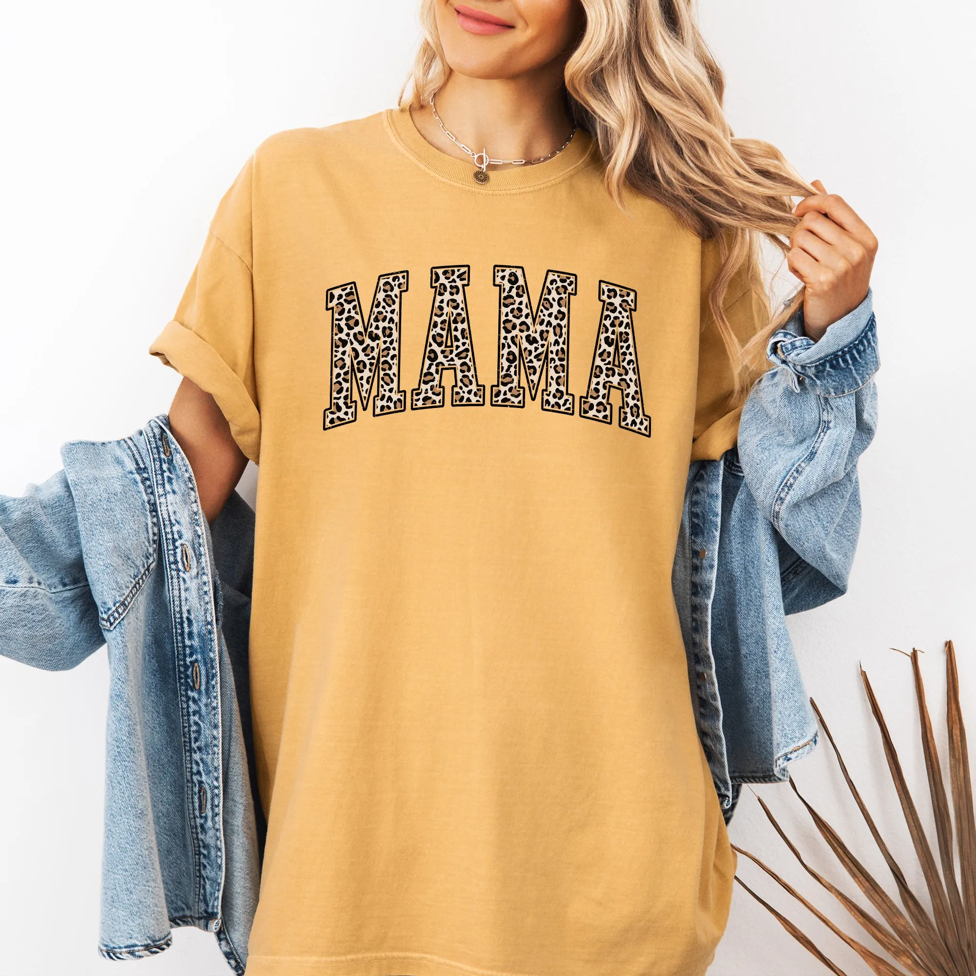 Mama, Leopard Print Tshirt Comfort Colors T-Shirt sold by Refinery Number One product image thumbnail 4