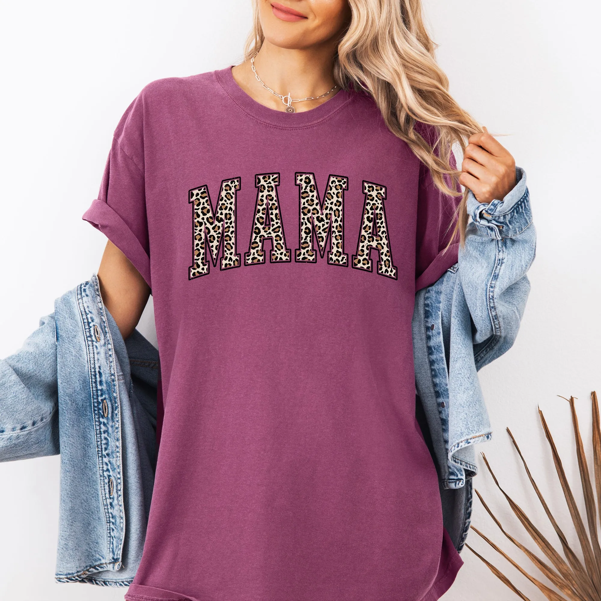 Mama, Leopard Print Tshirt Comfort Colors T-Shirt sold by Refinery Number One product image thumbnail 5