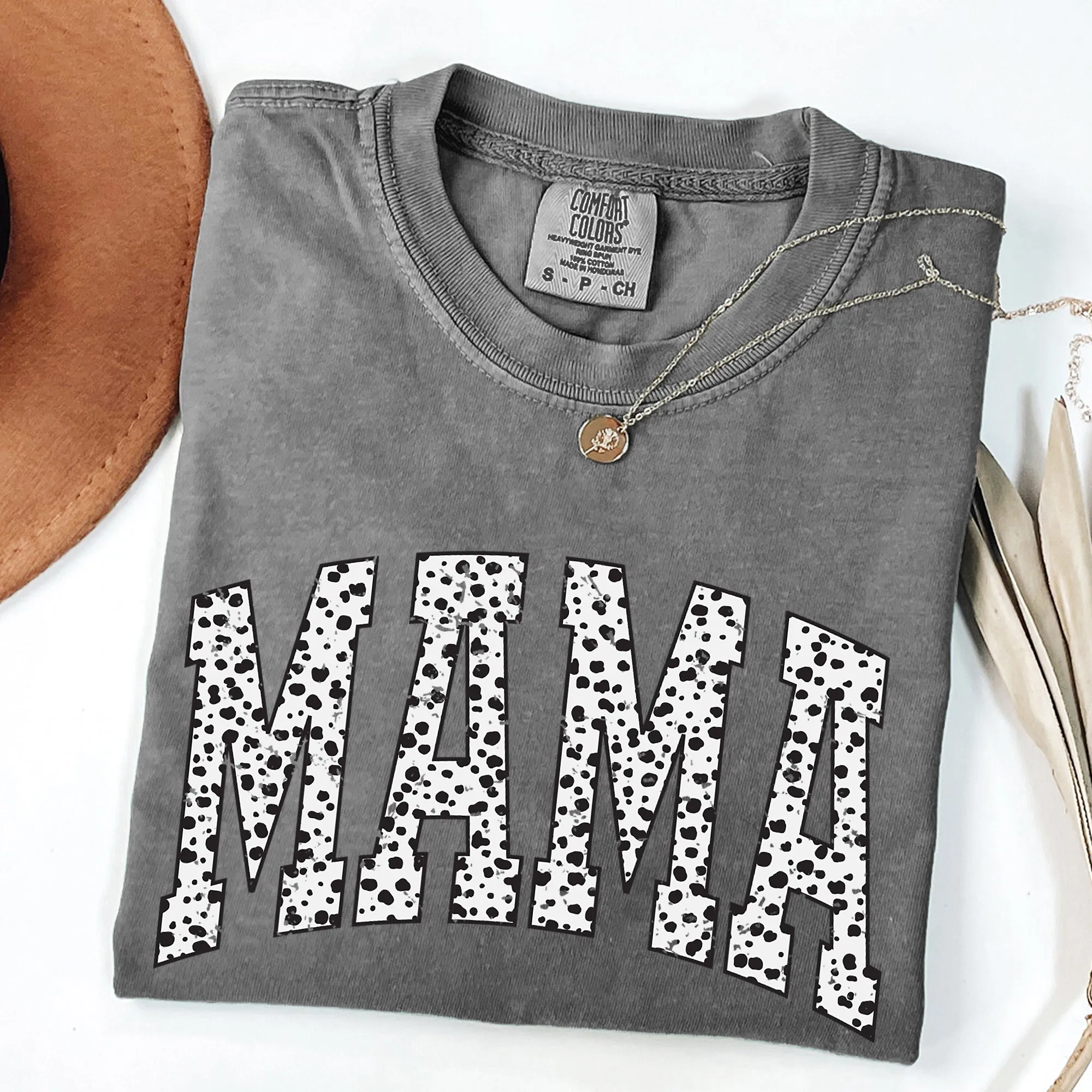Mama, Dalmatian Print, Varsity, Retro, Vintage Tshirt Comfort Colors T-Shirt sold by Refinery Number One