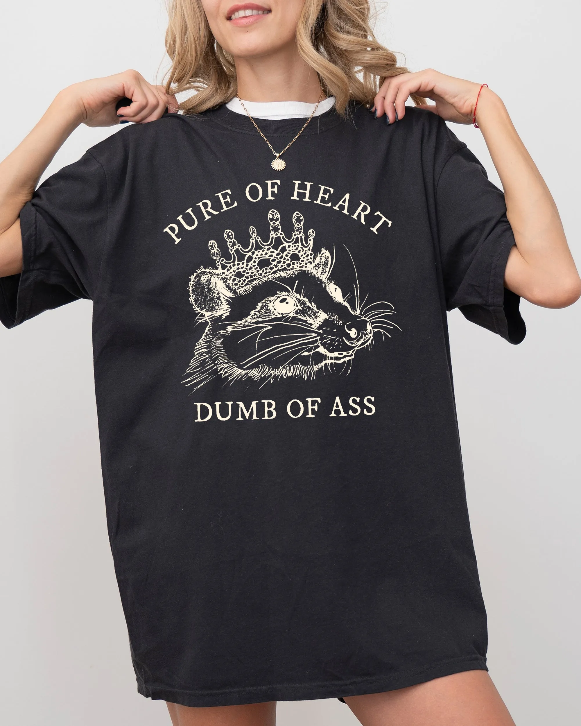 Pure Of Heart, Dumb Of Ass, Funny, Rude, Vulgar, Possum, Opossum, Aesthetic Shirt Comfort Colors T-Shirt sold by Refinery Number One product image thumbnail 4