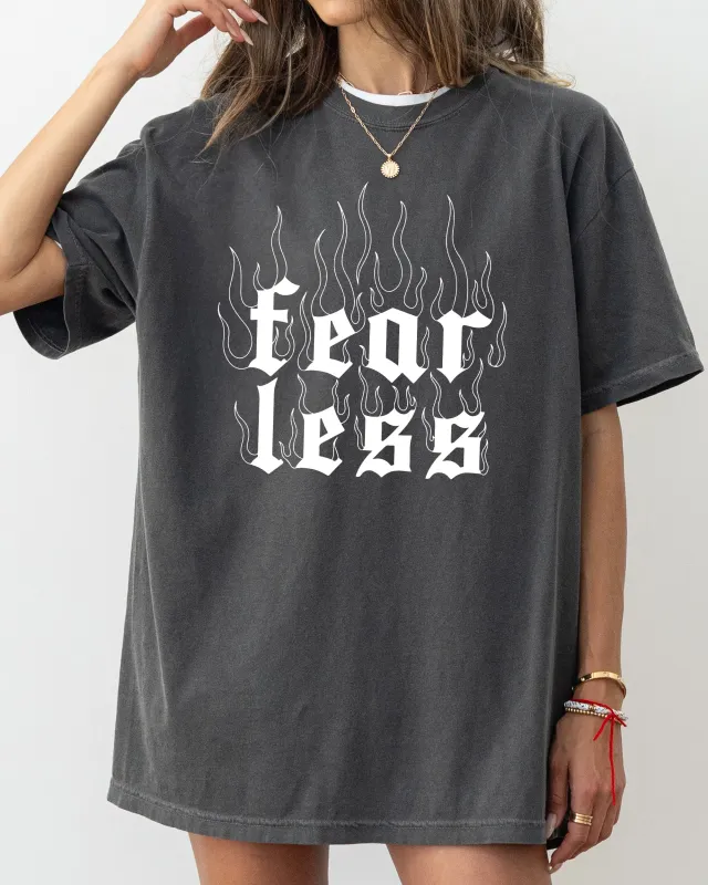 Fear Less, Flames, Gothic, Aesthetic Shirt Comfort Colors T-Shirt sold by Refinery Number One