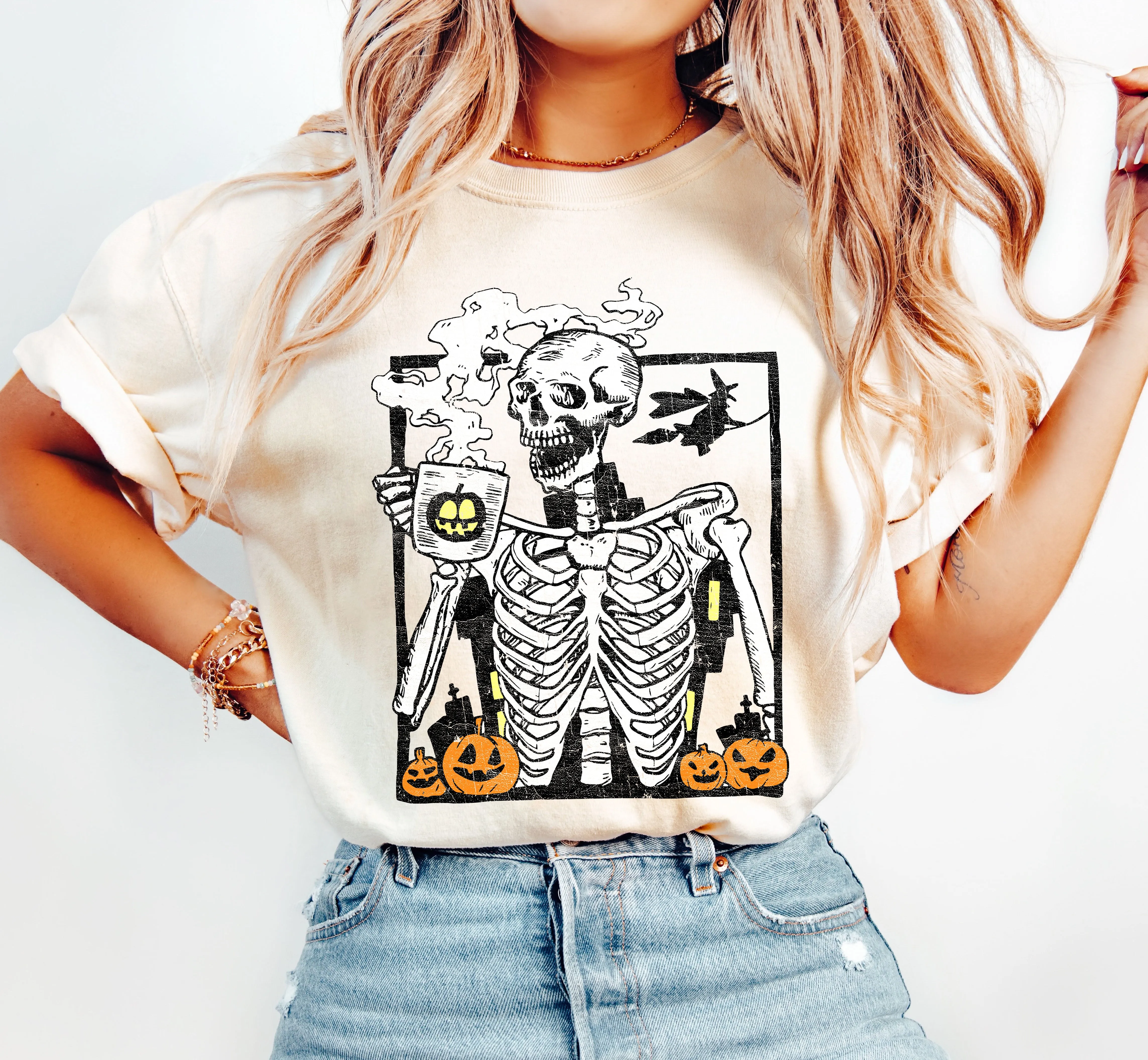 Skeleton Coffee, Mom, Retro, Aesthetic, Vintage, Comfort Colors Tshirt sold by Refinery Number One