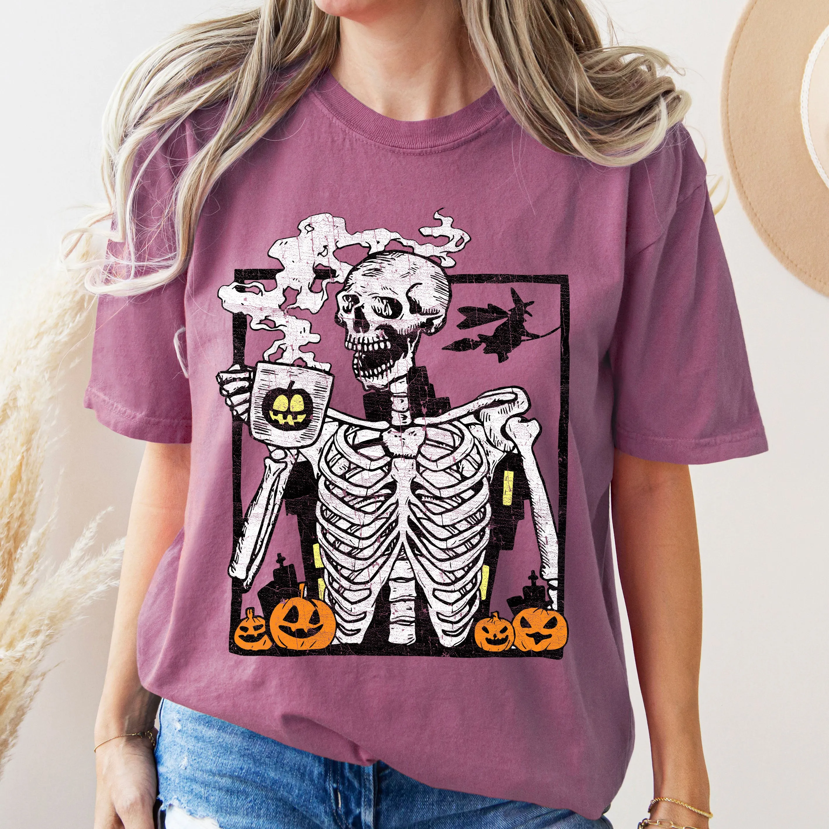 Skeleton Coffee, Mom, Retro, Aesthetic, Vintage, Comfort Colors Tshirt sold by Refinery Number One product image thumbnail 4