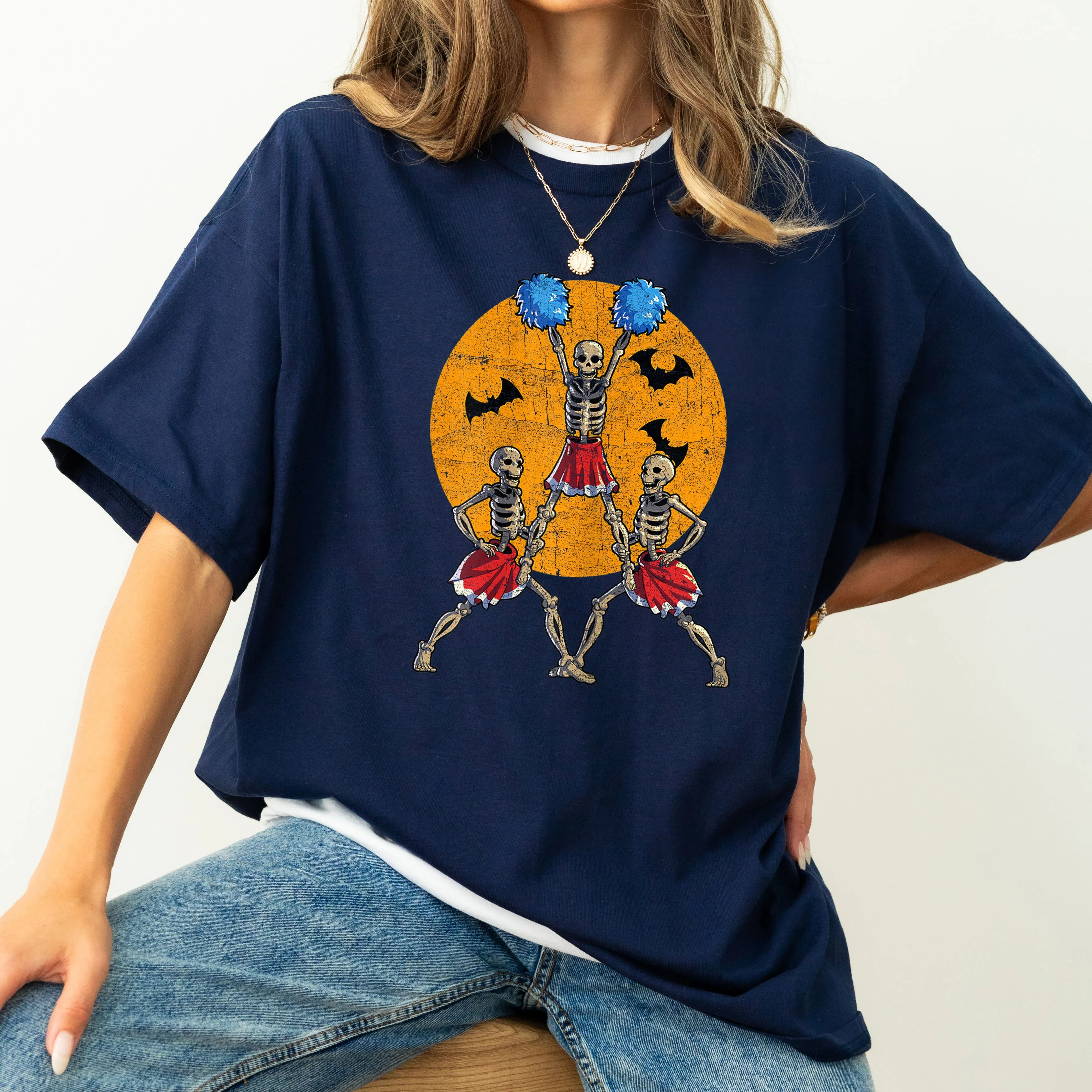 Cheerleader Skeletons, Dance, Retro, Aesthetic, Vintage, Comfort Colors Tshirt sold by Refinery Number One product image thumbnail 4