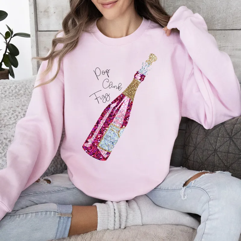 New Year's Champagne, 2024 Party, Sweatshirt sold by Refinery Number One