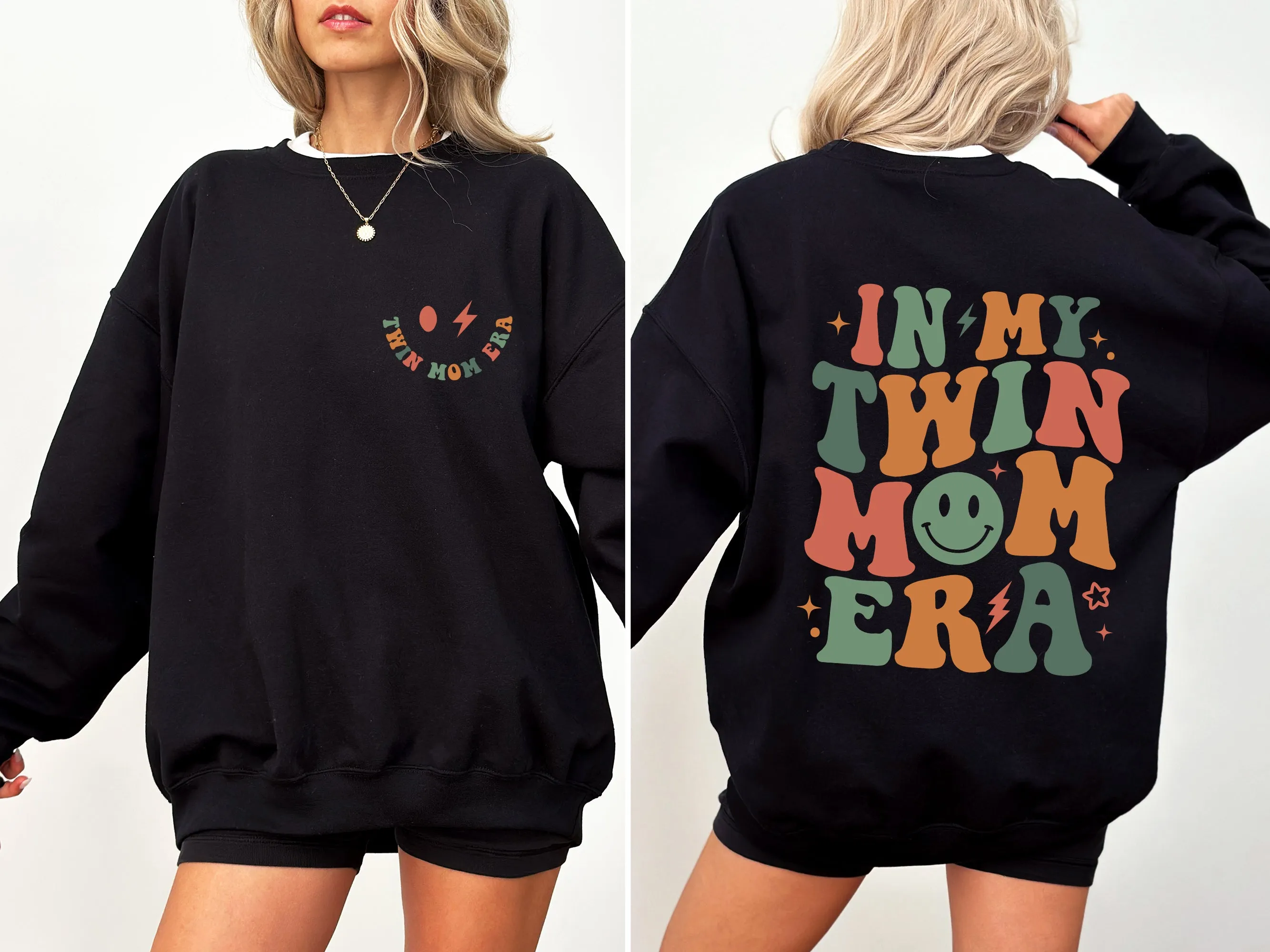 In My Twin Mom Era, Mother's Day Sweatshirt sold by Refinery Number One product image thumbnail 3