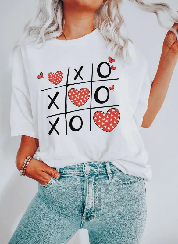 XOXO with Vintage Hearts Comfort Colors Tshirt sold by Refinery Number One