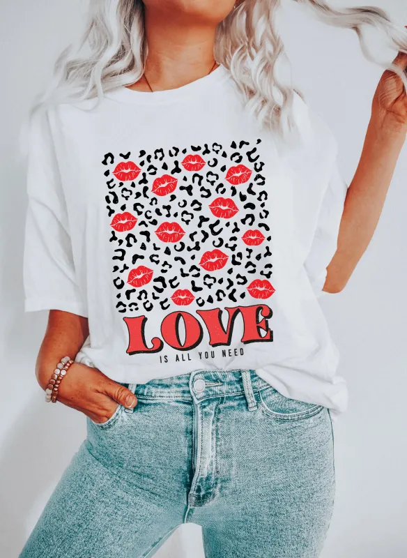 Love Is All You Need Lips Comfort Colors Tshirt sold by Refinery Number One