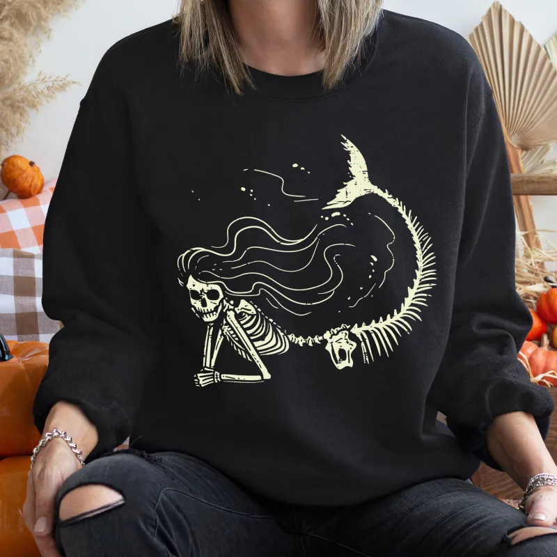 Vintage Mermaid Skeleton Sweatshirt sold by Refinery Number One