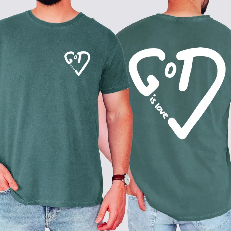 God Is Love, Bible, Christ, Gospel, Faith, Christian Tshirt Comfort Colors T-Shirt sold by Refinery Number One