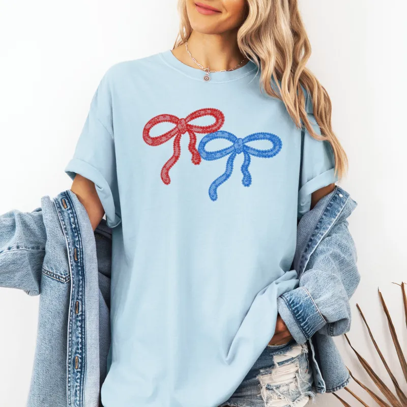 Retro Lace, Red, Blue, Patriotic, America, 4th of July Tshirt Comfort Colors T-Shirt sold by Refinery Number One