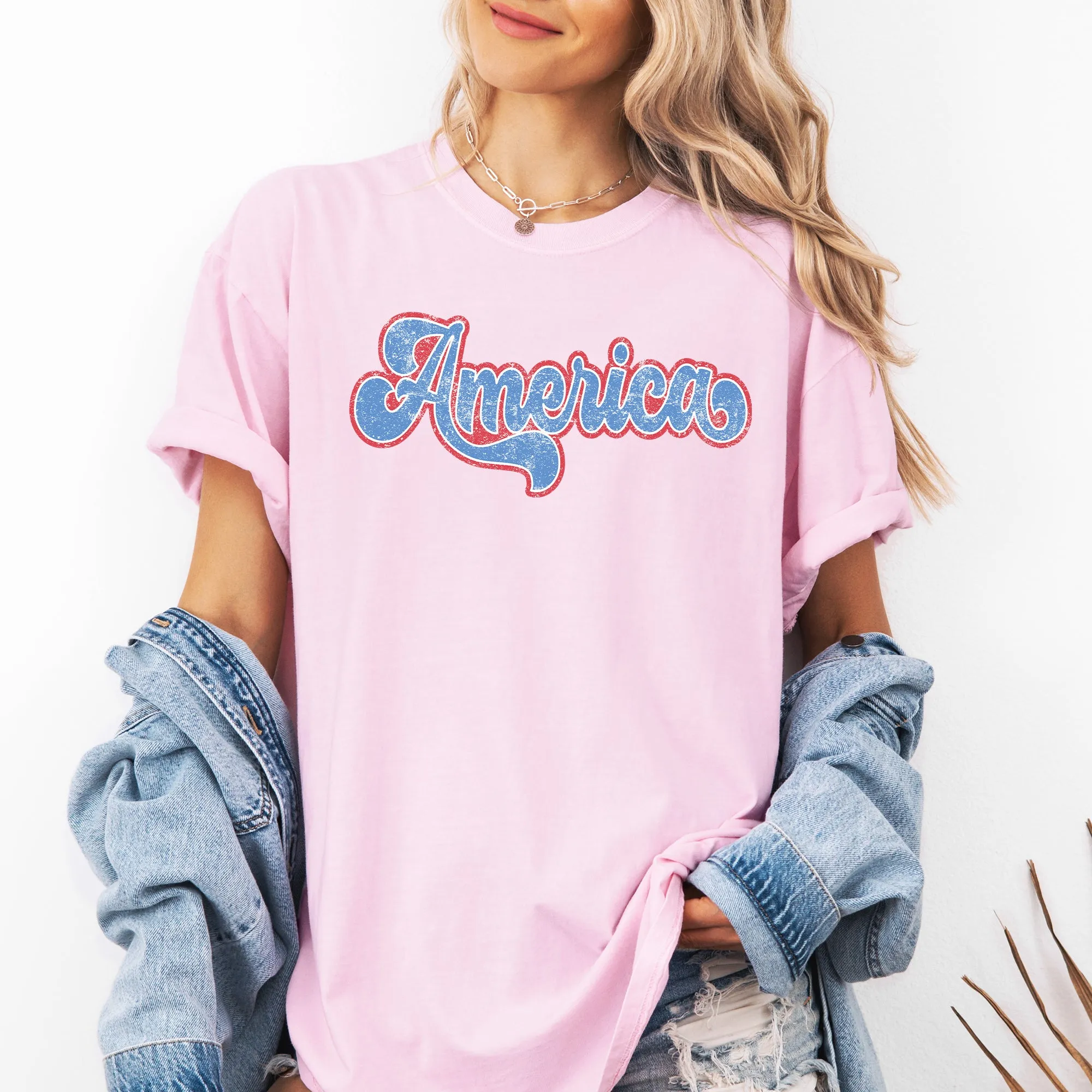 Retro America, Grunge, Vintage, Patriotic, USA, 4th of July Tshirt Comfort Colors T-Shirt sold by Refinery Number One product image thumbnail 3