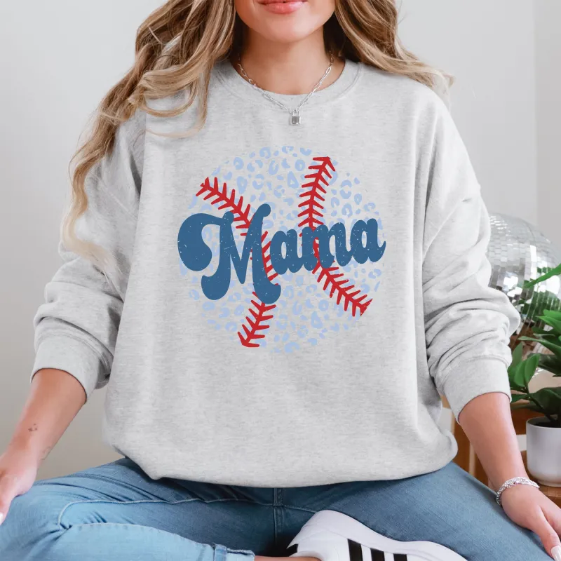Retro Leopard Baseball Mama, Sports, Mother's Day Sweatshirt sold by Refinery Number One