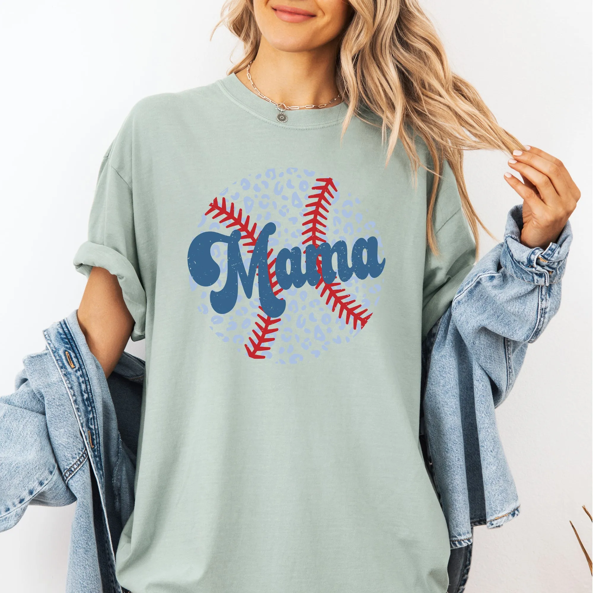Retro Leopard Baseball Mama, Sports, Mother's Day Tshirt Comfort Colors T-Shirt sold by Refinery Number One product image thumbnail 2