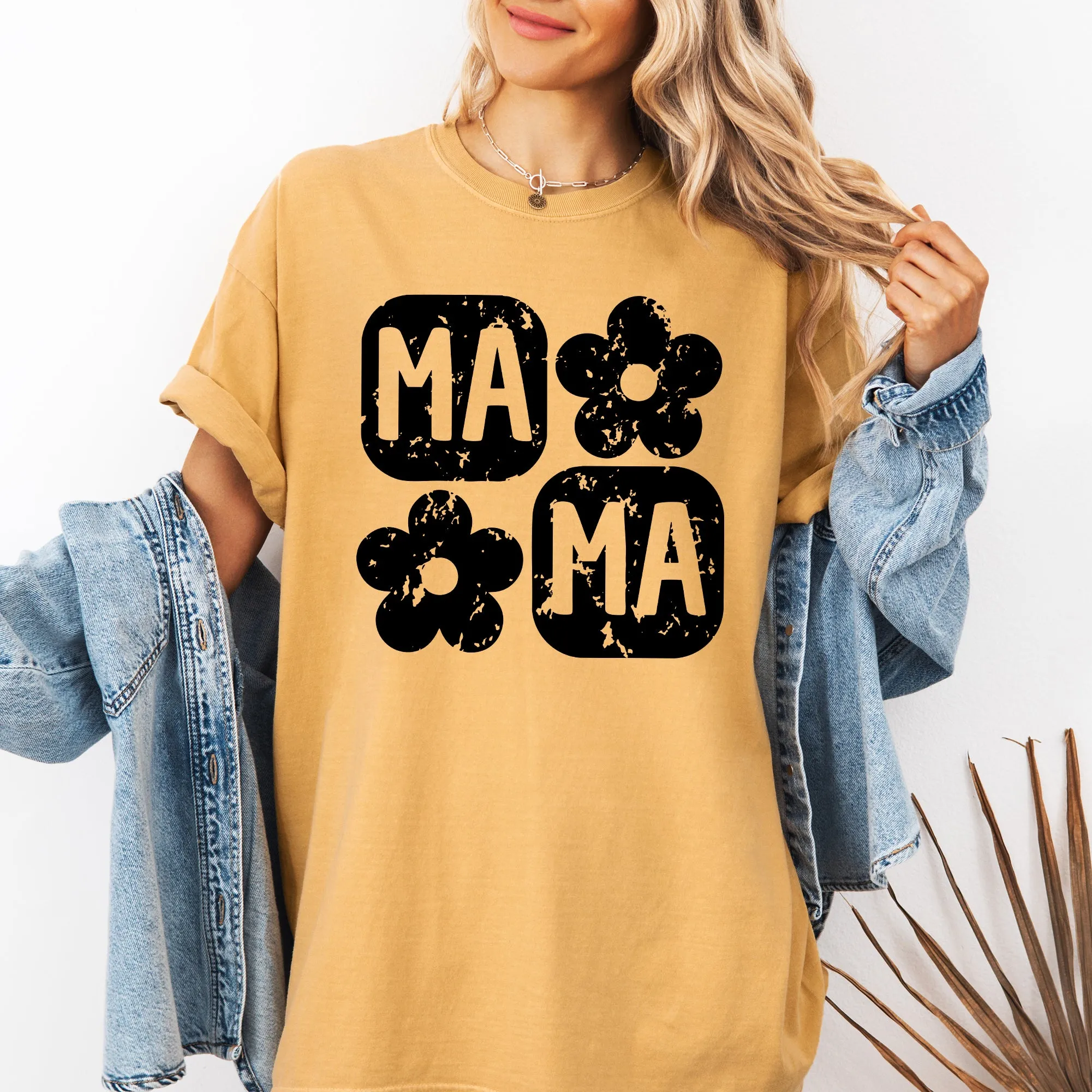 Retro Floral Mama, Vintage, Mother's Day Tshirt Comfort Colors T-Shirt sold by Refinery Number One product image thumbnail 3