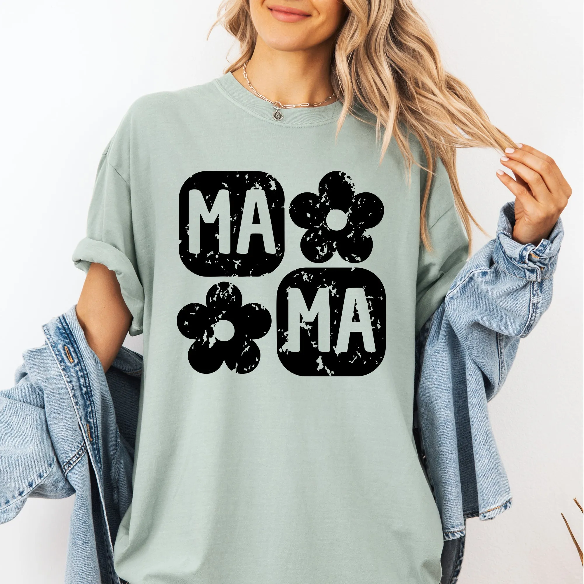 Retro Floral Mama, Vintage, Mother's Day Tshirt Comfort Colors T-Shirt sold by Refinery Number One product image thumbnail 4