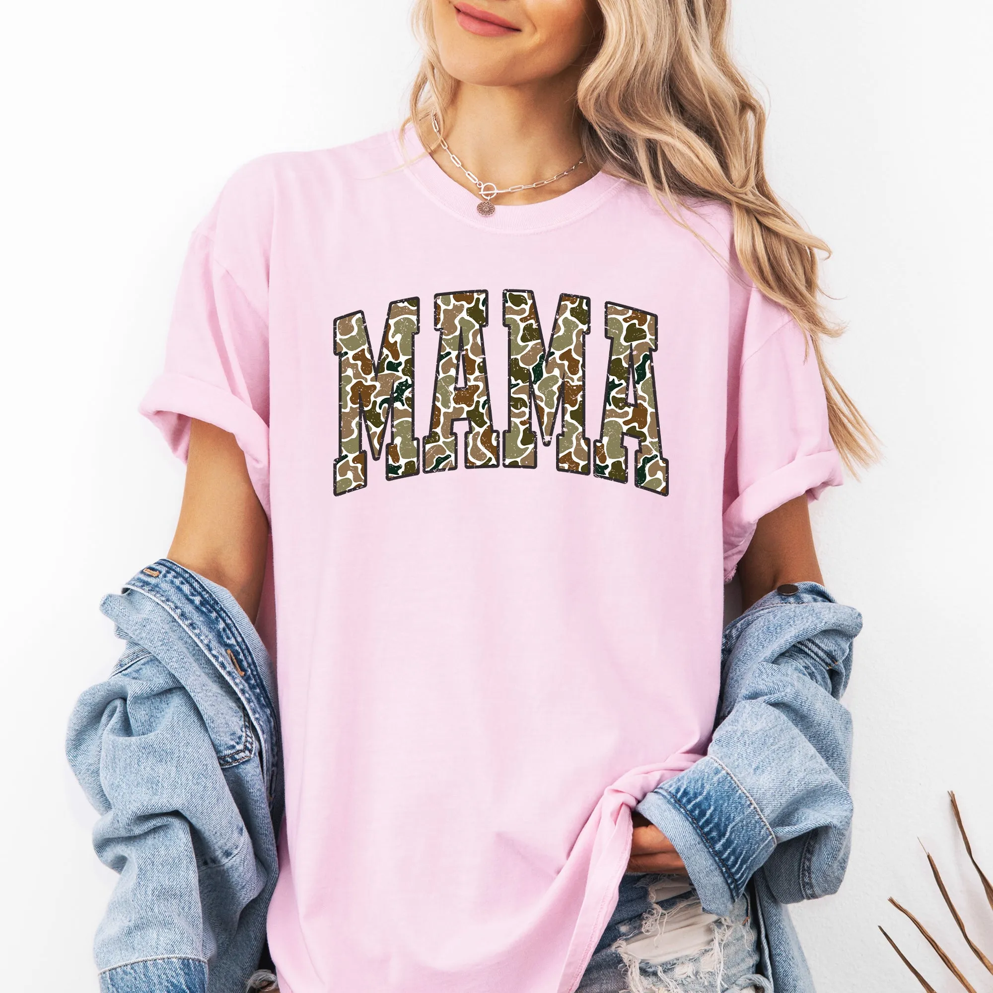 Mama, Camo, Camouflage, Hunting, Retro, Mother's Day Tshirt Comfort Colors T-Shirt sold by Refinery Number One product image thumbnail 4