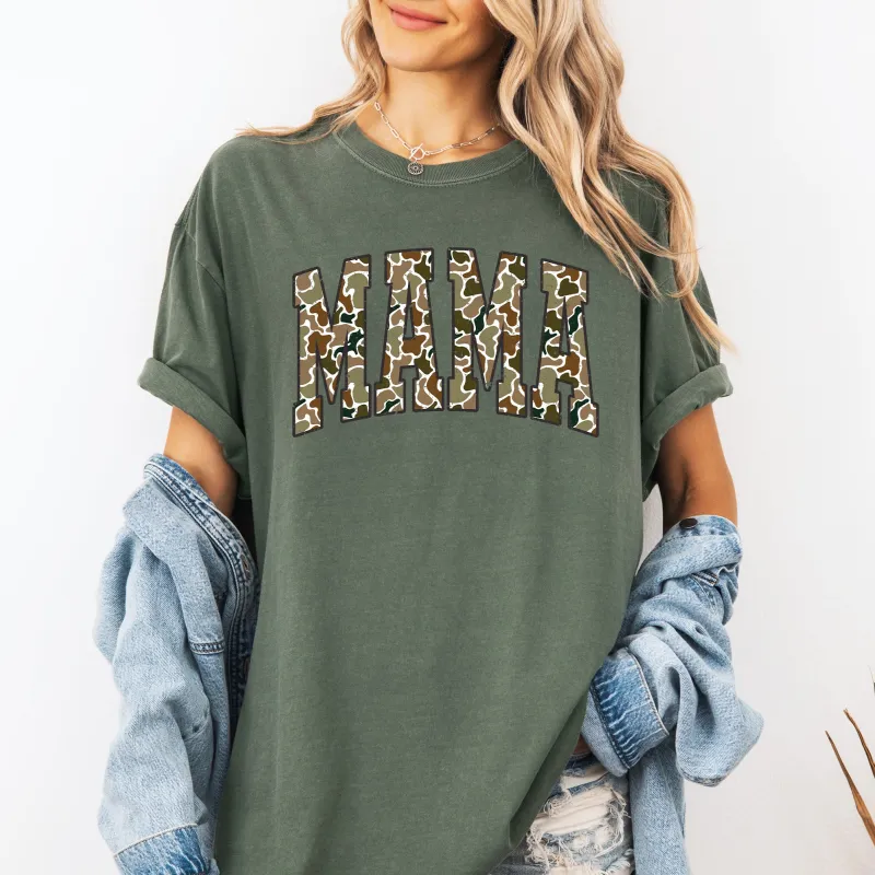 Mama, Camo, Camouflage, Hunting, Retro, Mother's Day Tshirt Comfort Colors T-Shirt sold by Refinery Number One