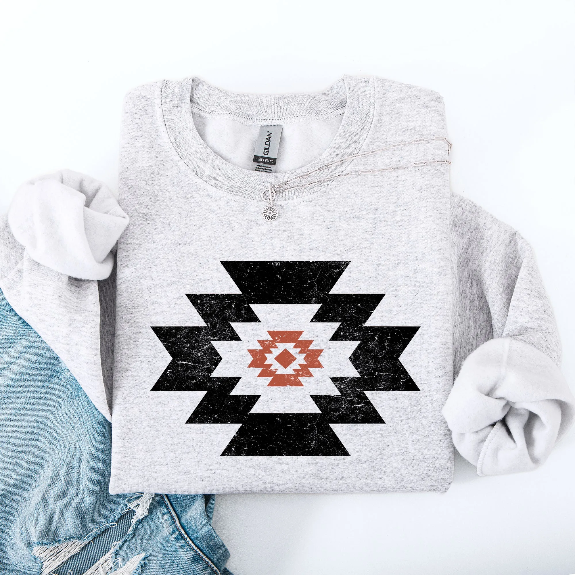 Retro Aztec, Western, Country, Cowboy, Desert Sweatshirt sold by Refinery Number One