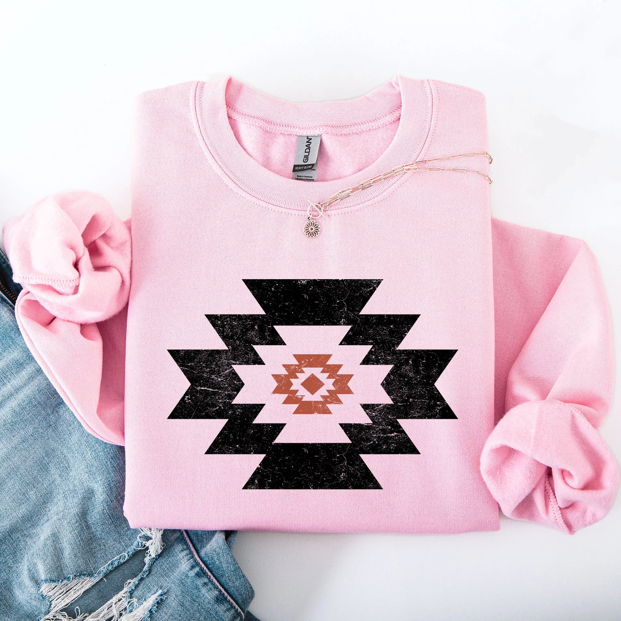 Retro Aztec, Western, Country, Cowboy, Desert Sweatshirt sold by Refinery Number One product image thumbnail 4