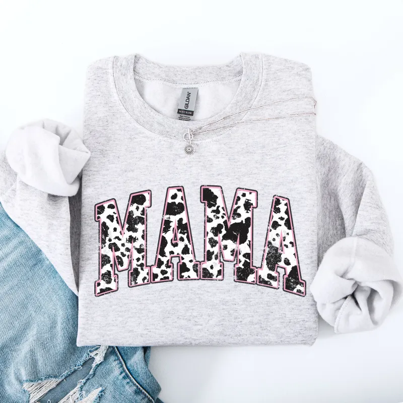 Mama Cow Print, Vintage, Western, Country, Farm, Cowboy, Cowgirl Sweatshirt sold by Refinery Number One