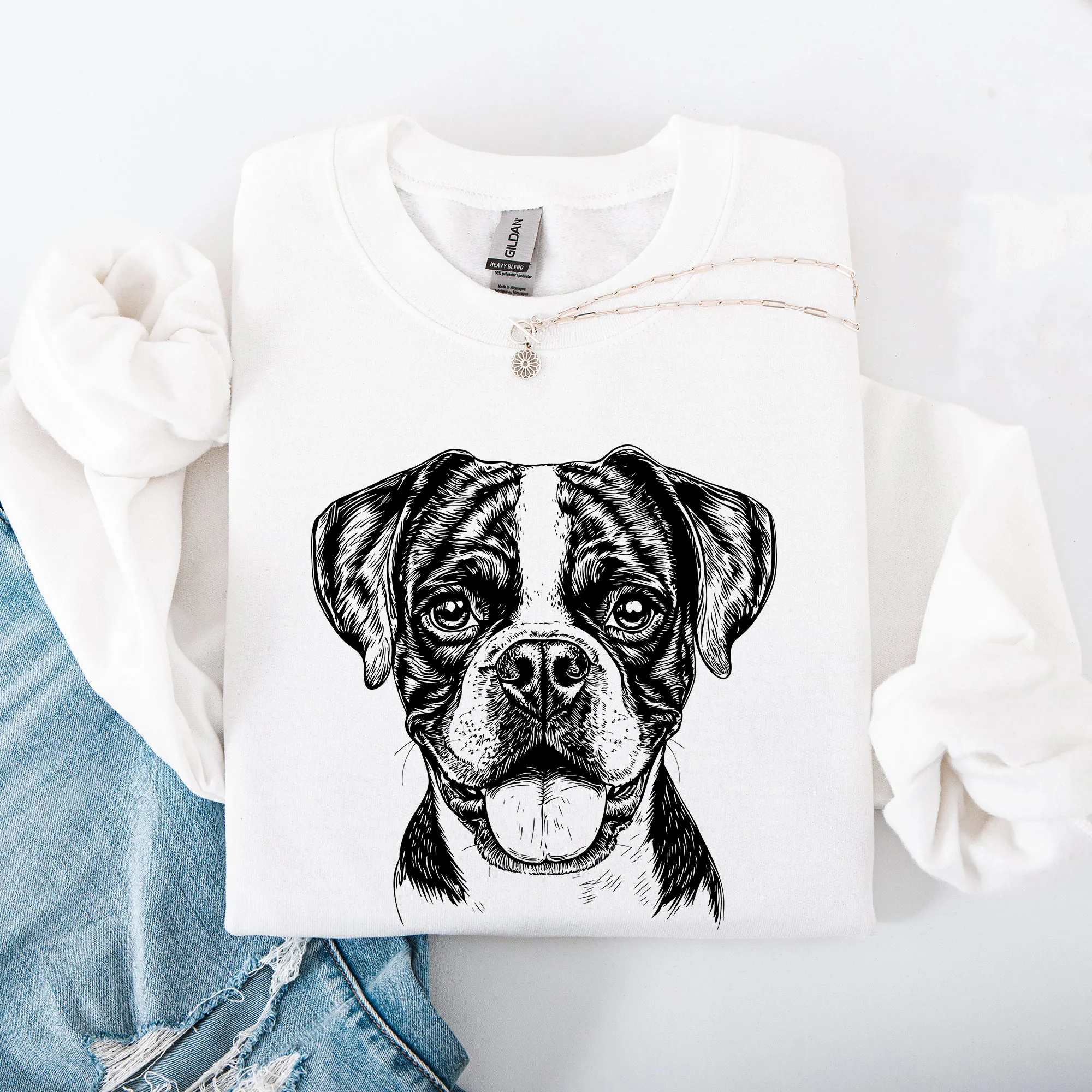 Boxer, Pet, Dog Breed Sweatshirt sold by Refinery Number One